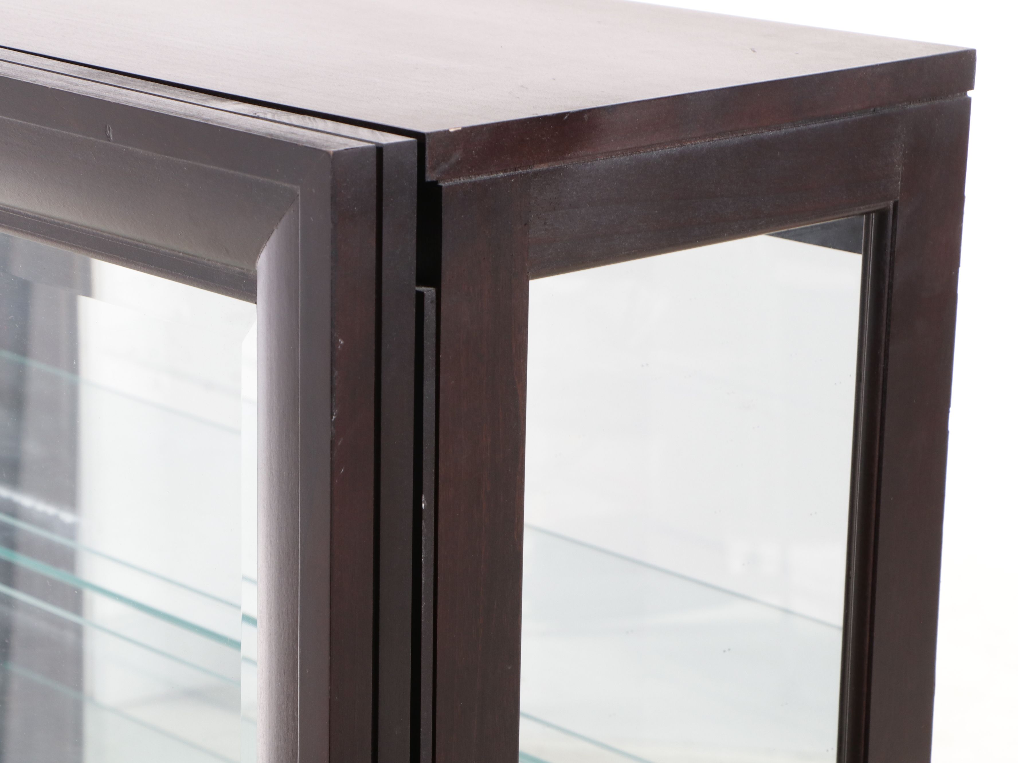 Pulaski Furniture Contemporary Ebonized Wood Locking Display Cabinet