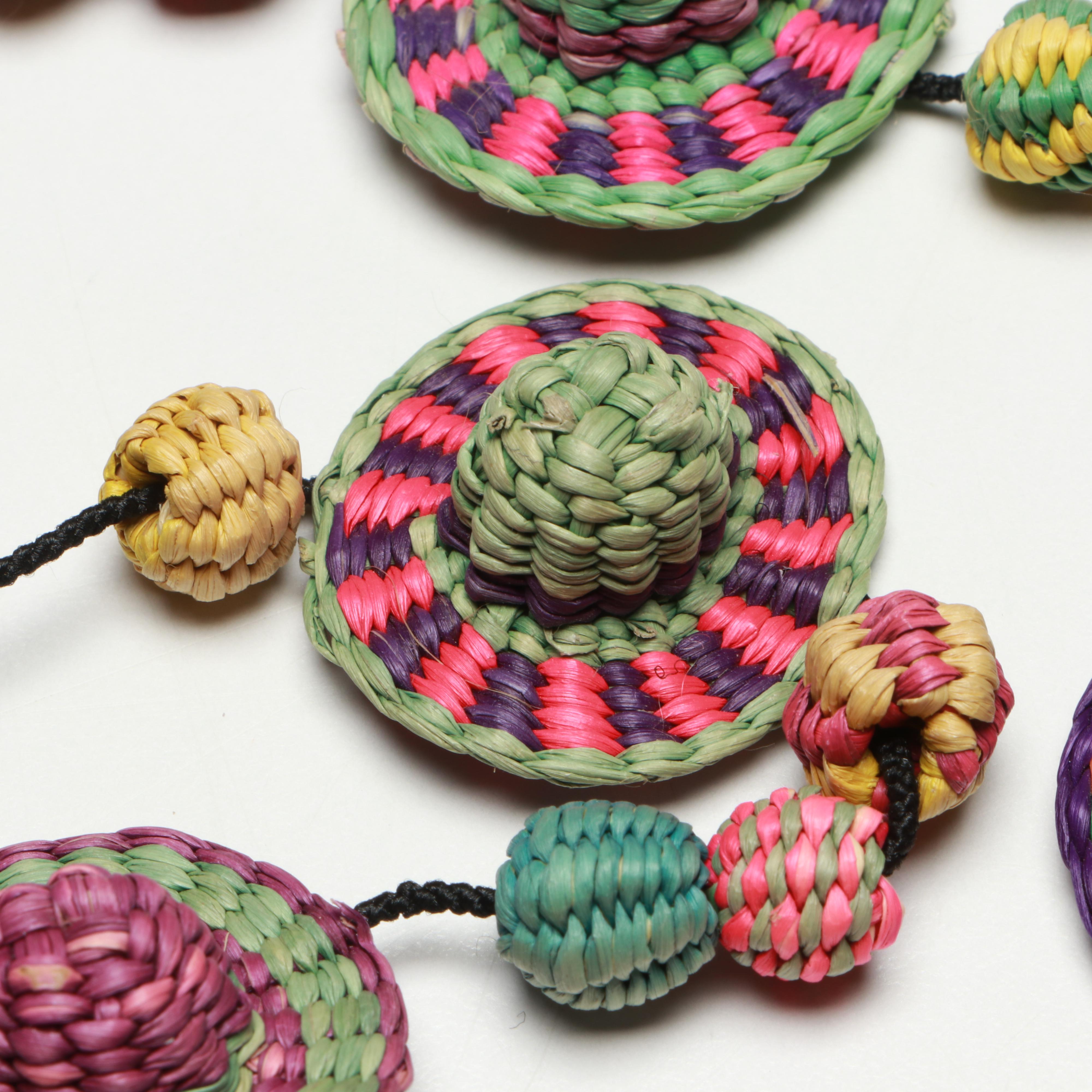 Ecuadorian Toquilla Diminutive Baskets, Hat Band and Miniatures