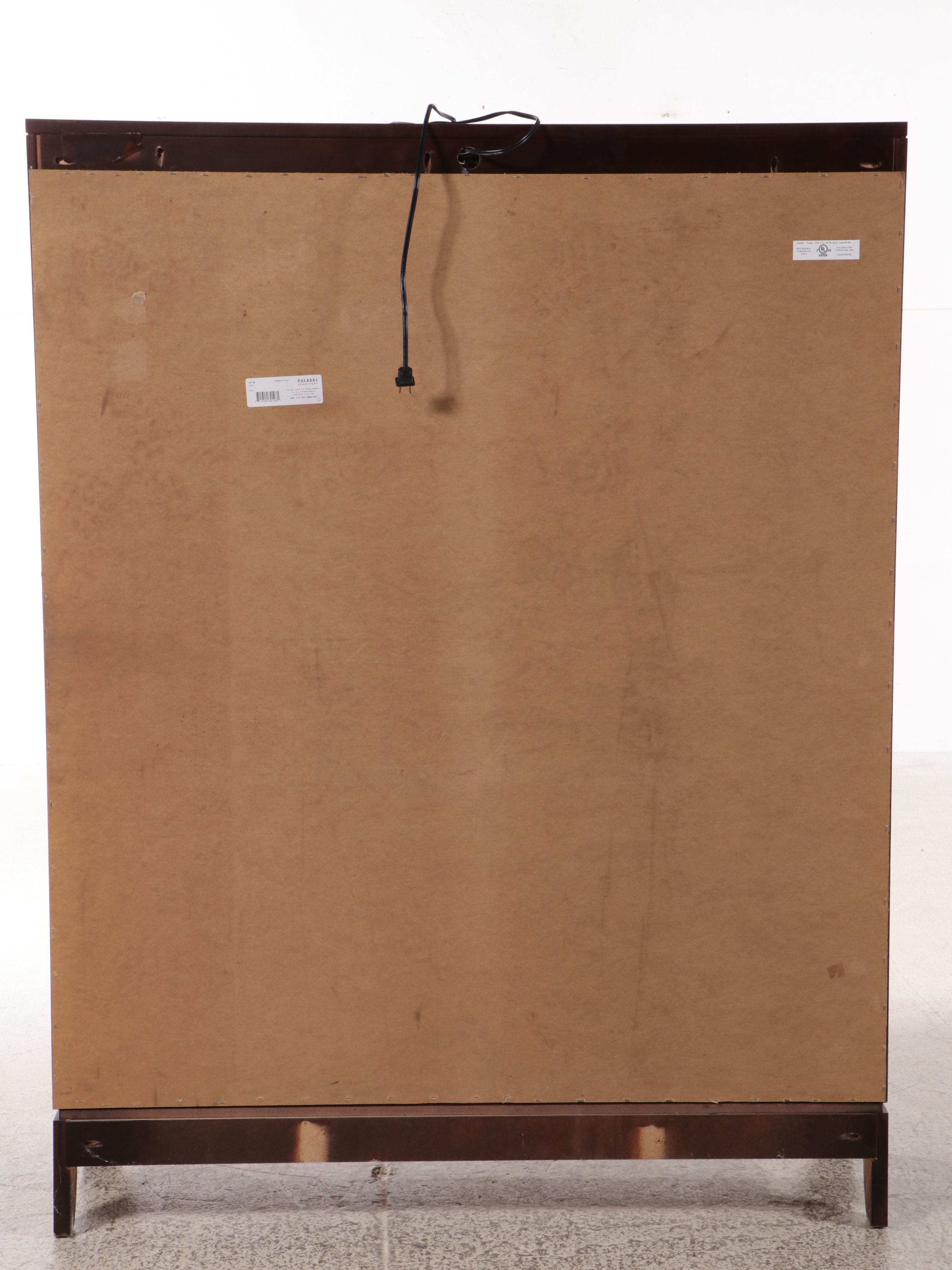 Pulaski Furniture Contemporary Ebonized Wood Locking Display Cabinet