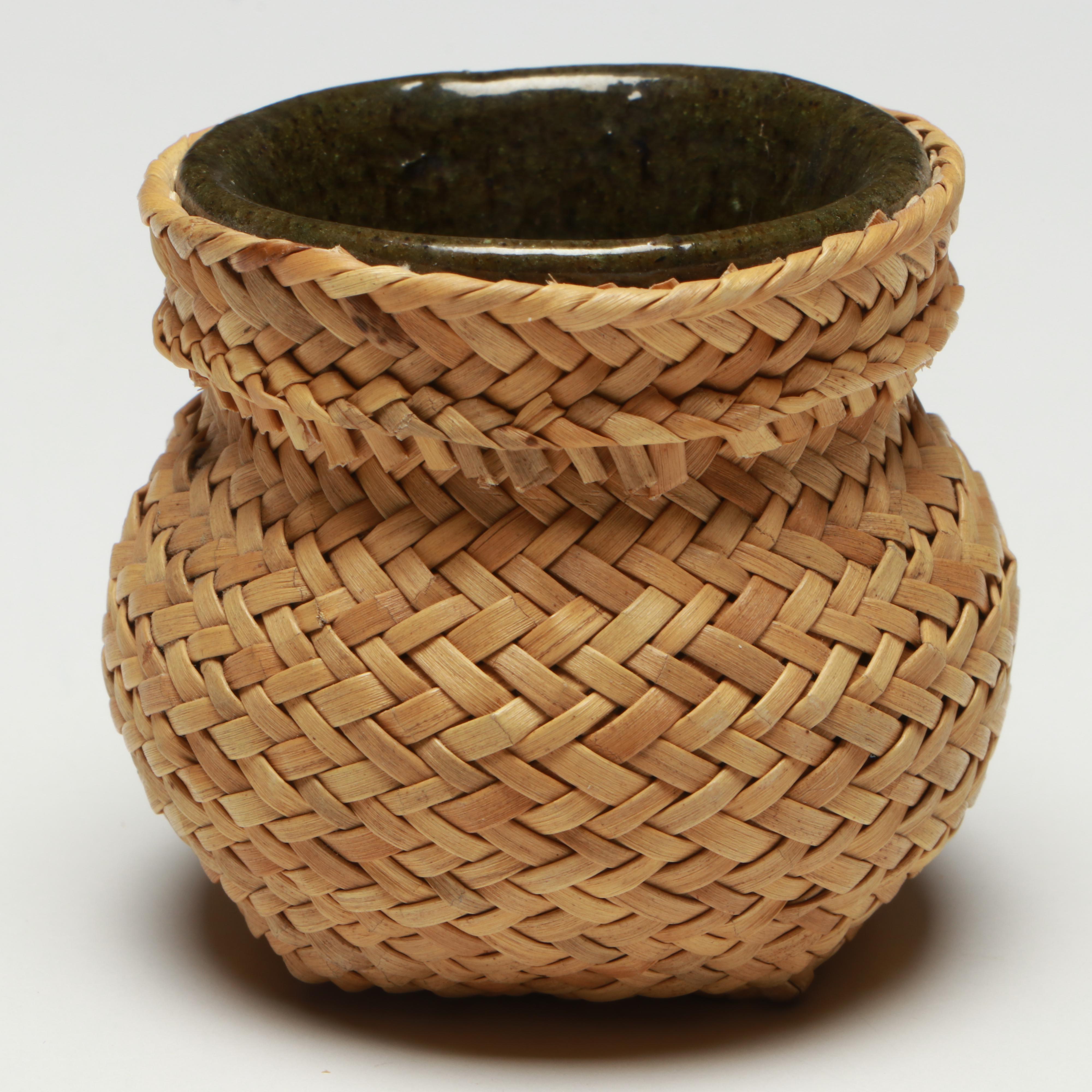 Ecuadorian Toquilla Diminutive Baskets, Hat Band and Miniatures