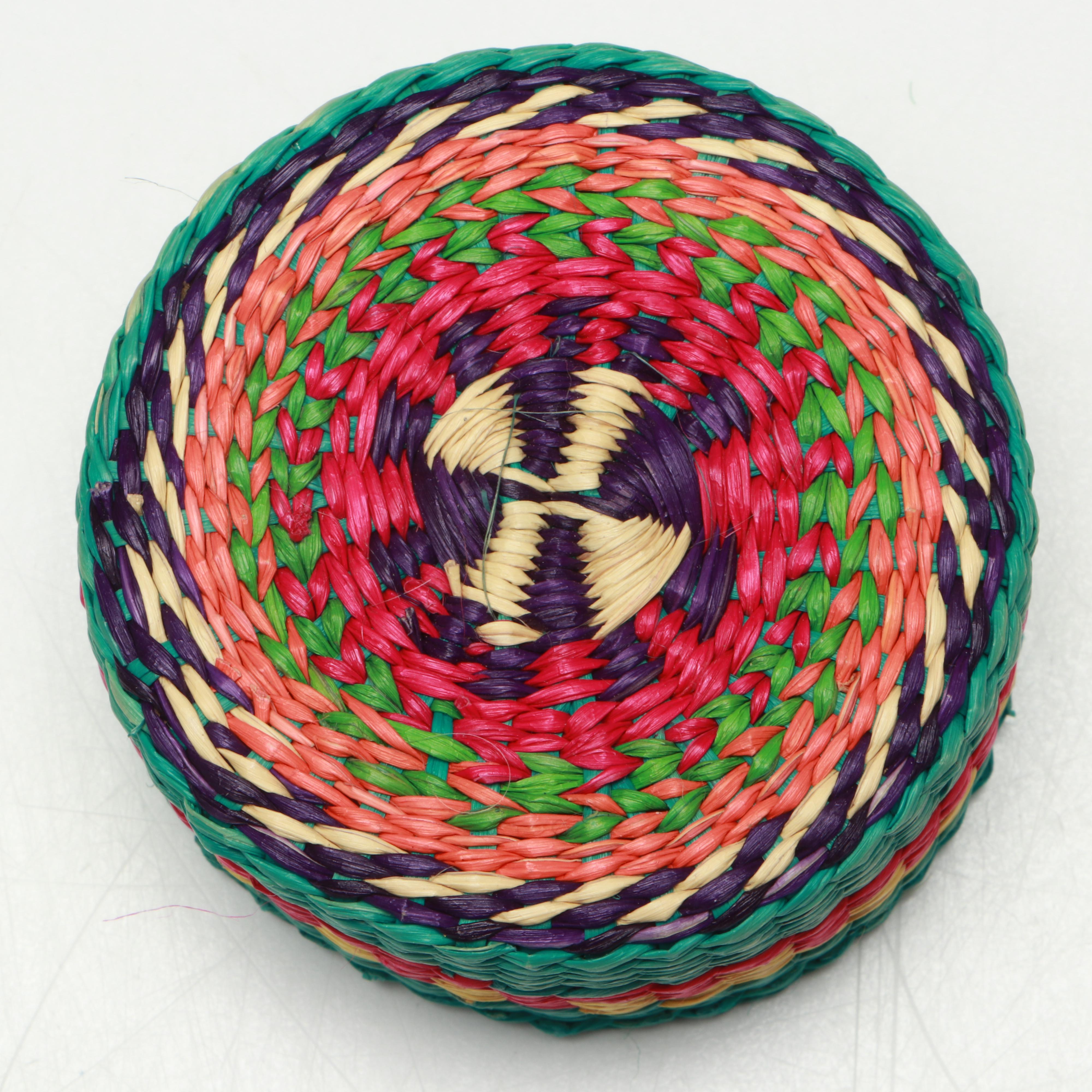 Ecuadorian Toquilla Diminutive Baskets, Hat Band and Miniatures