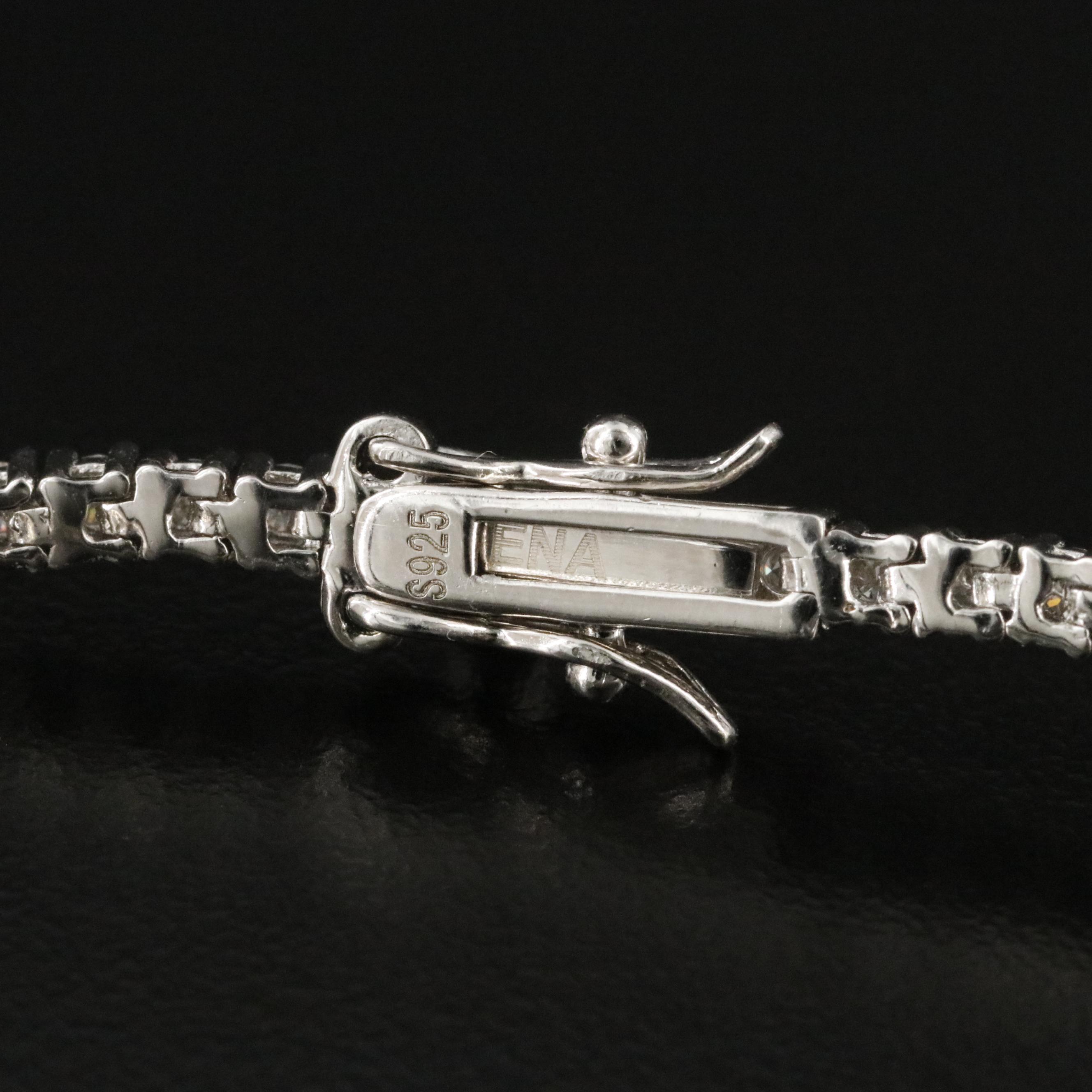 Sterling Moissanite Line Bracelet