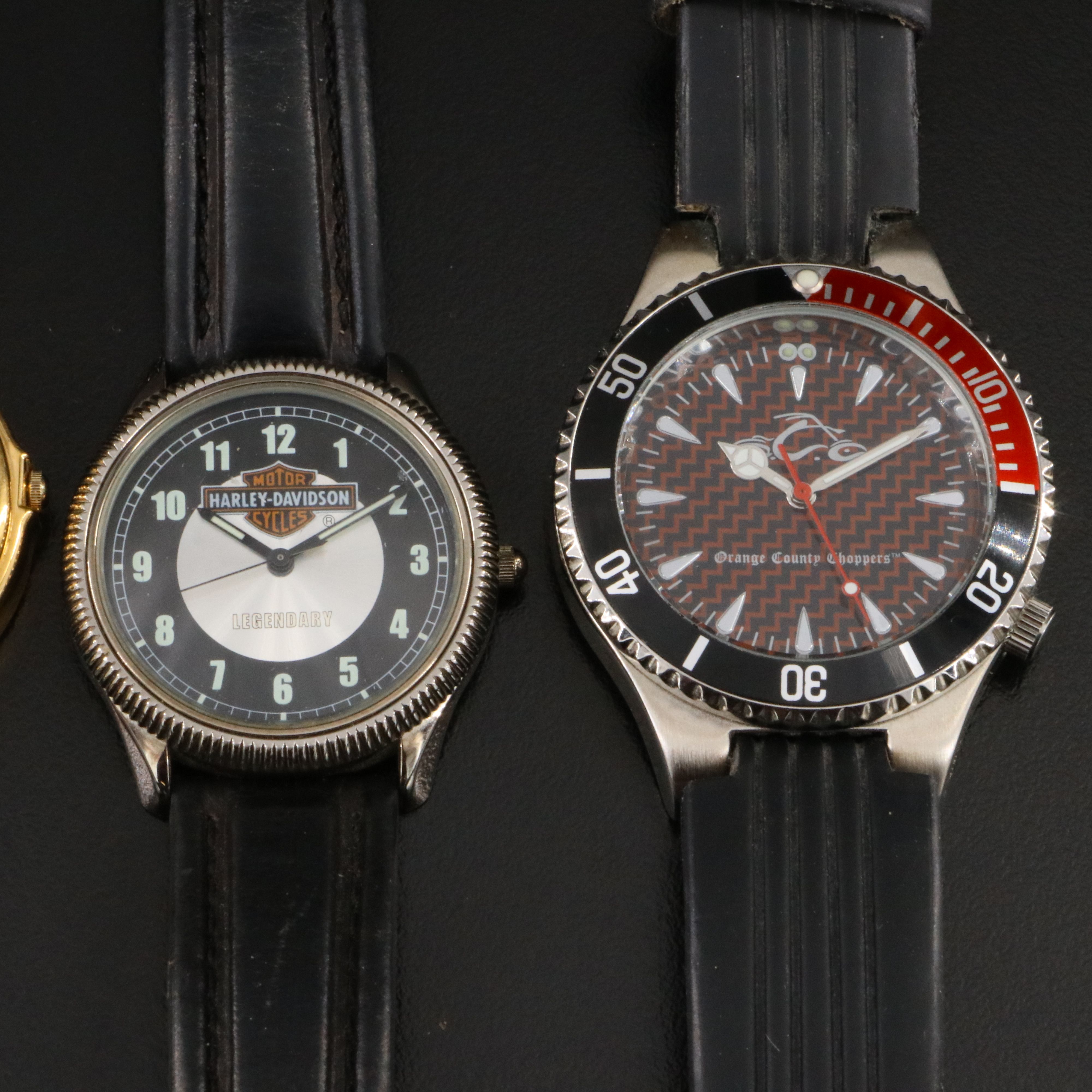 Collection of Quartz Watches Featuring Lorus Mickey Mouse and Harley Davidson