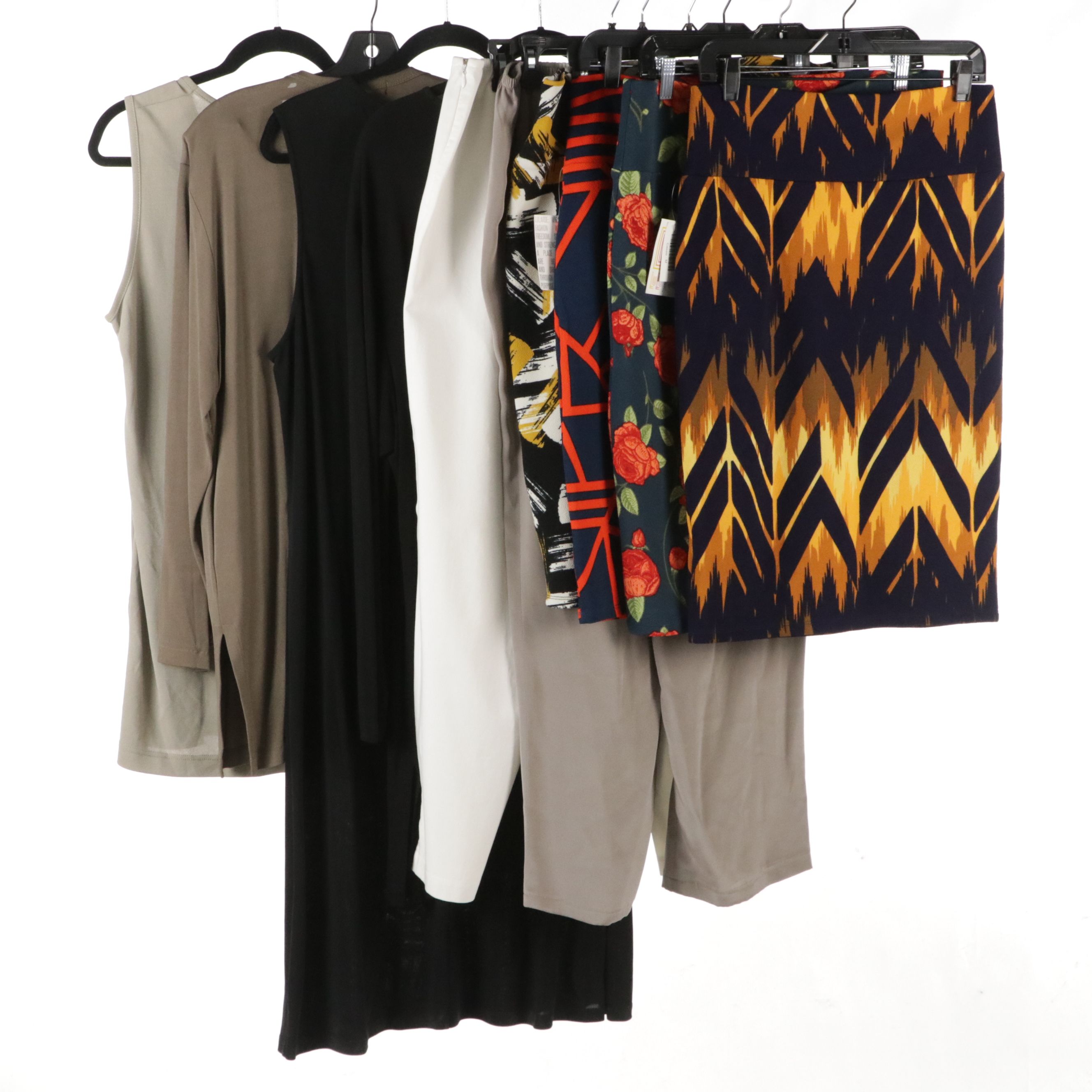 Caroline Rose Silk Pants, Anne Klein II Skirt Set & Tank Top with More