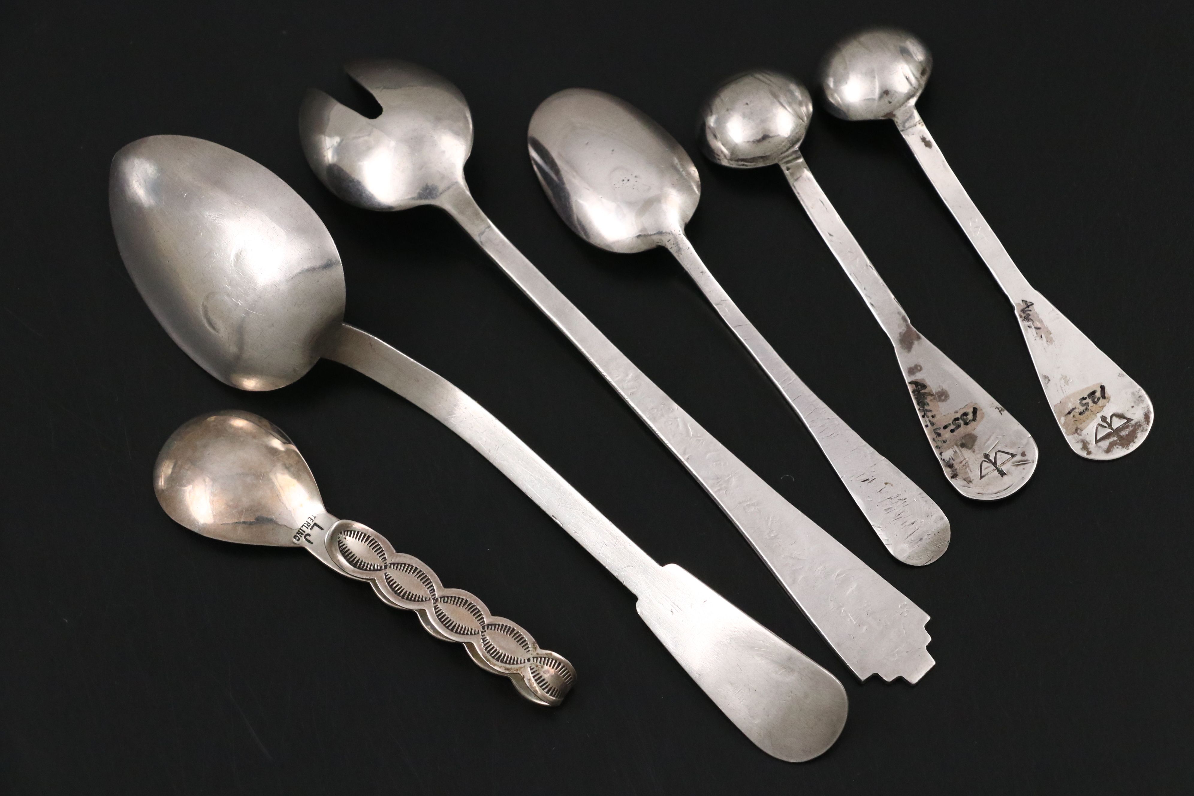 Antique/Vintage Navajo Silver Spoons Featuring Ike Wilson