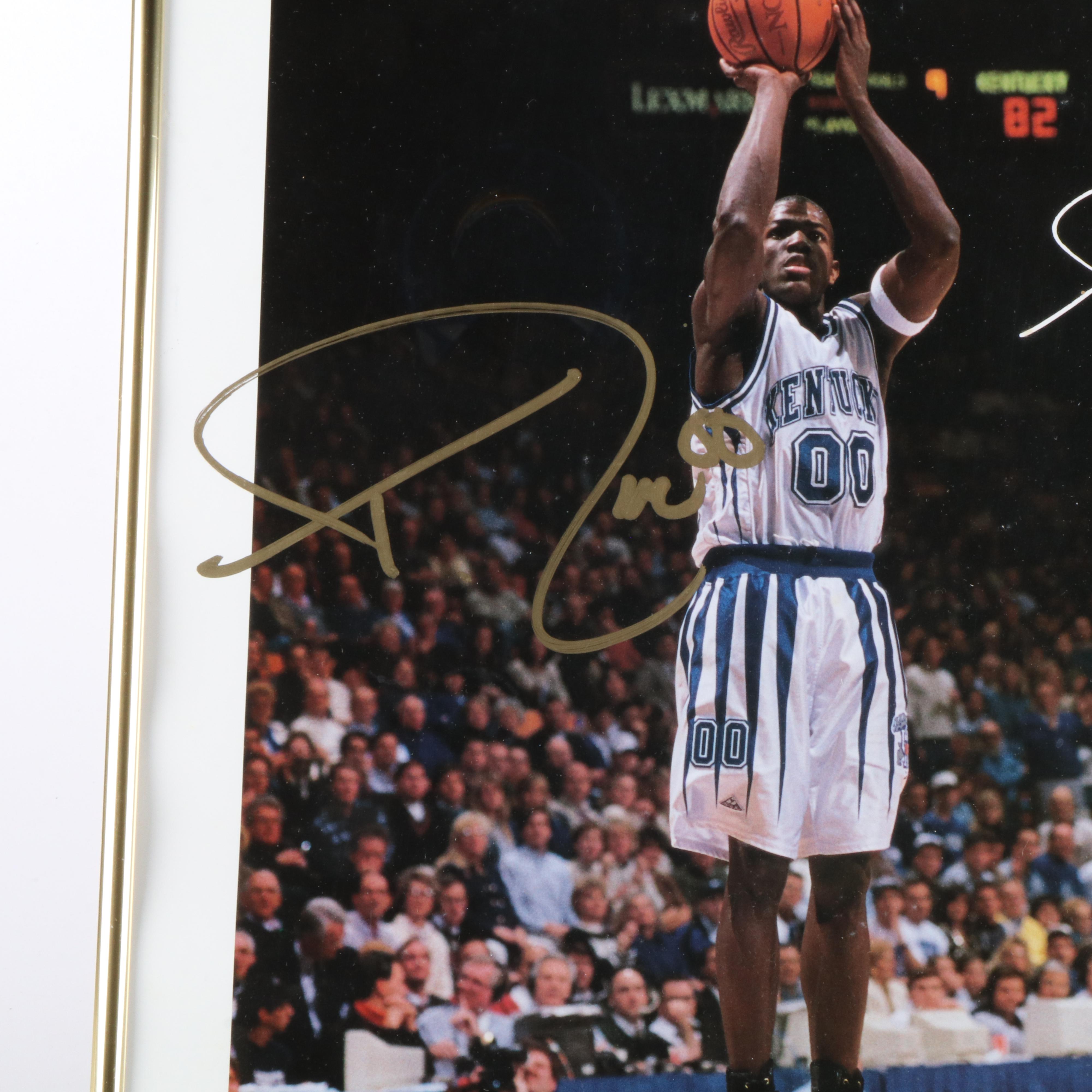 Tony Delk Signed "M.V.P." University of Kentucky Framed Print