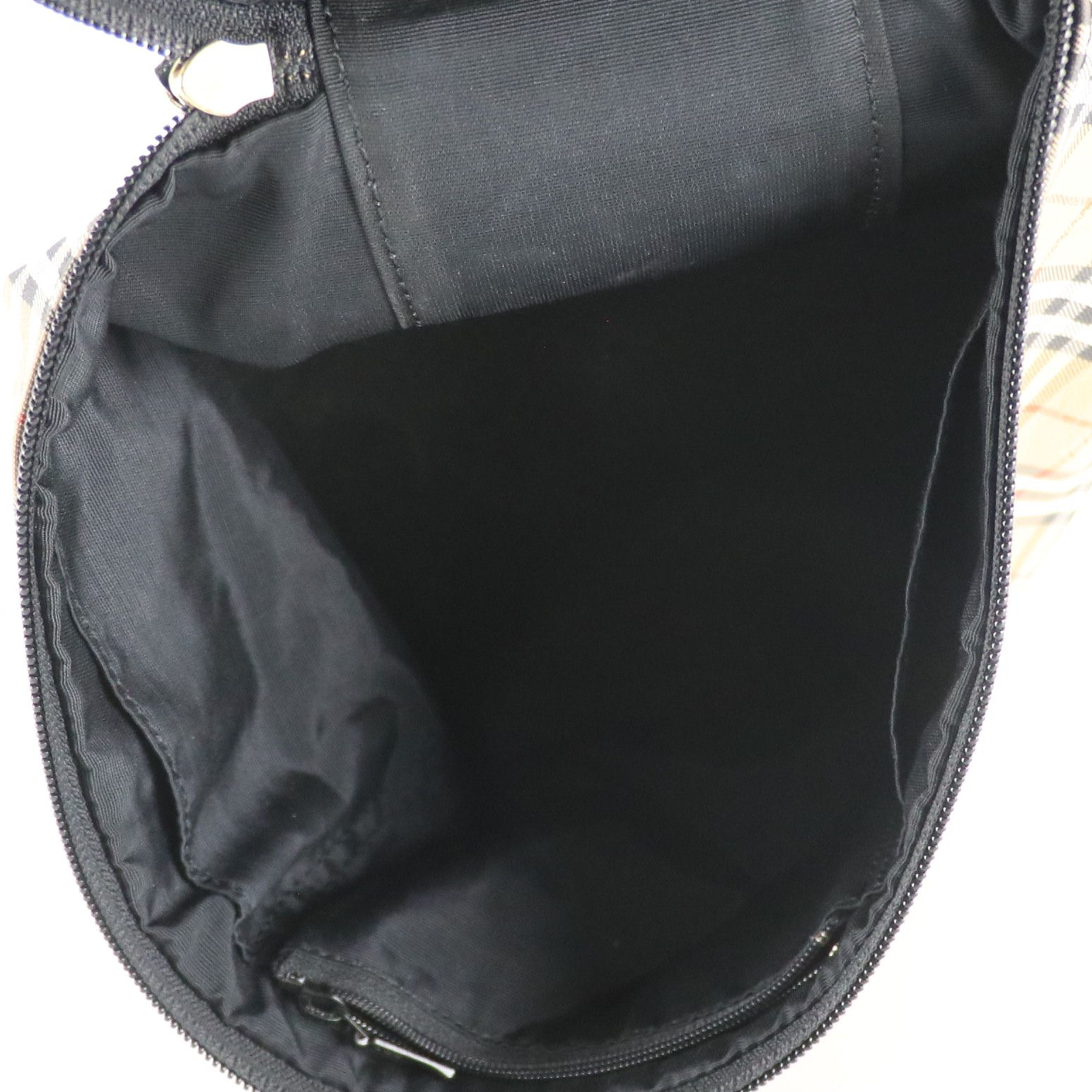 Burberry Top Handle Vanity Bag in Haymarket Check Canvas & Dark Brown Leather