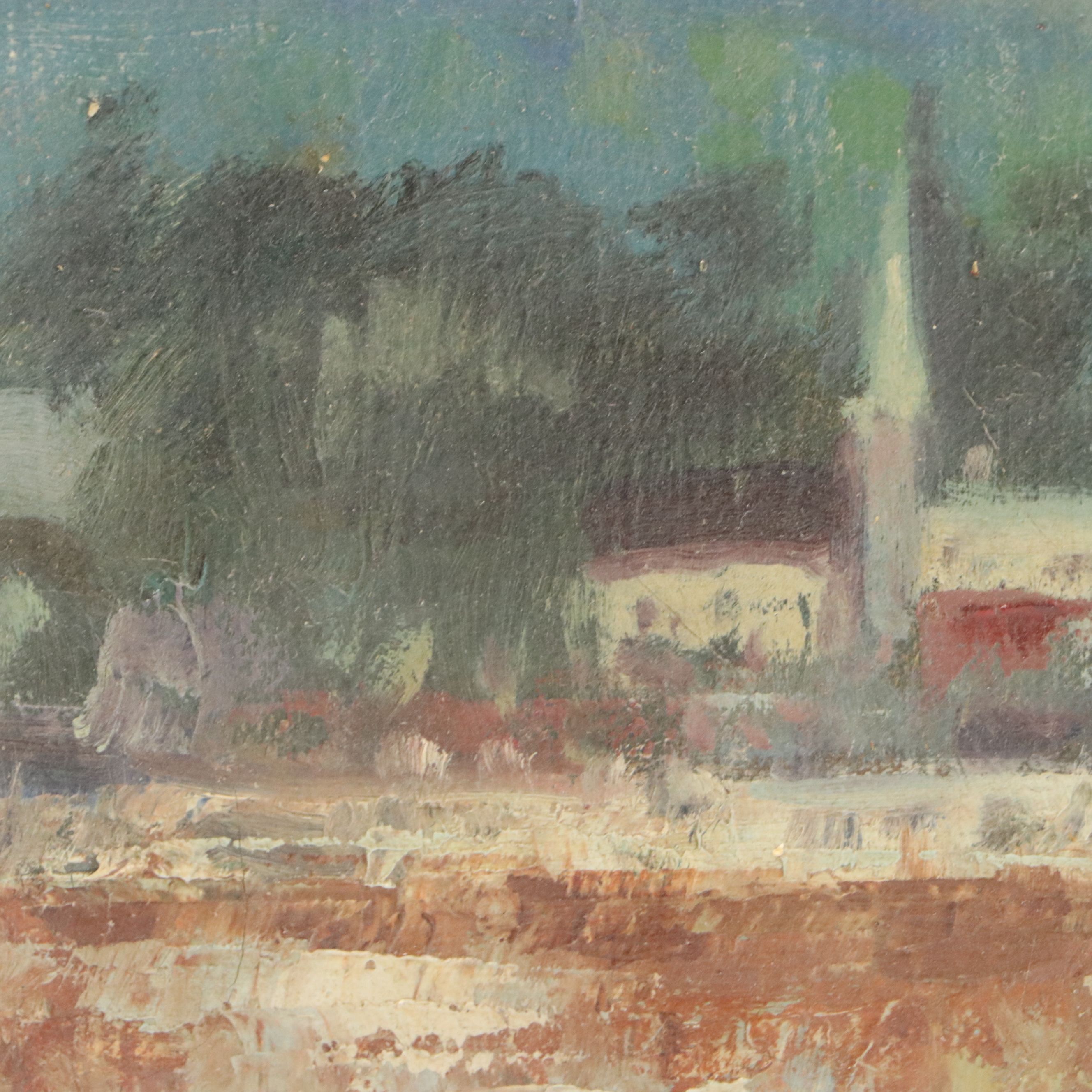 Bernard Lennon Oil Painting "Along the Housatonic," 1961