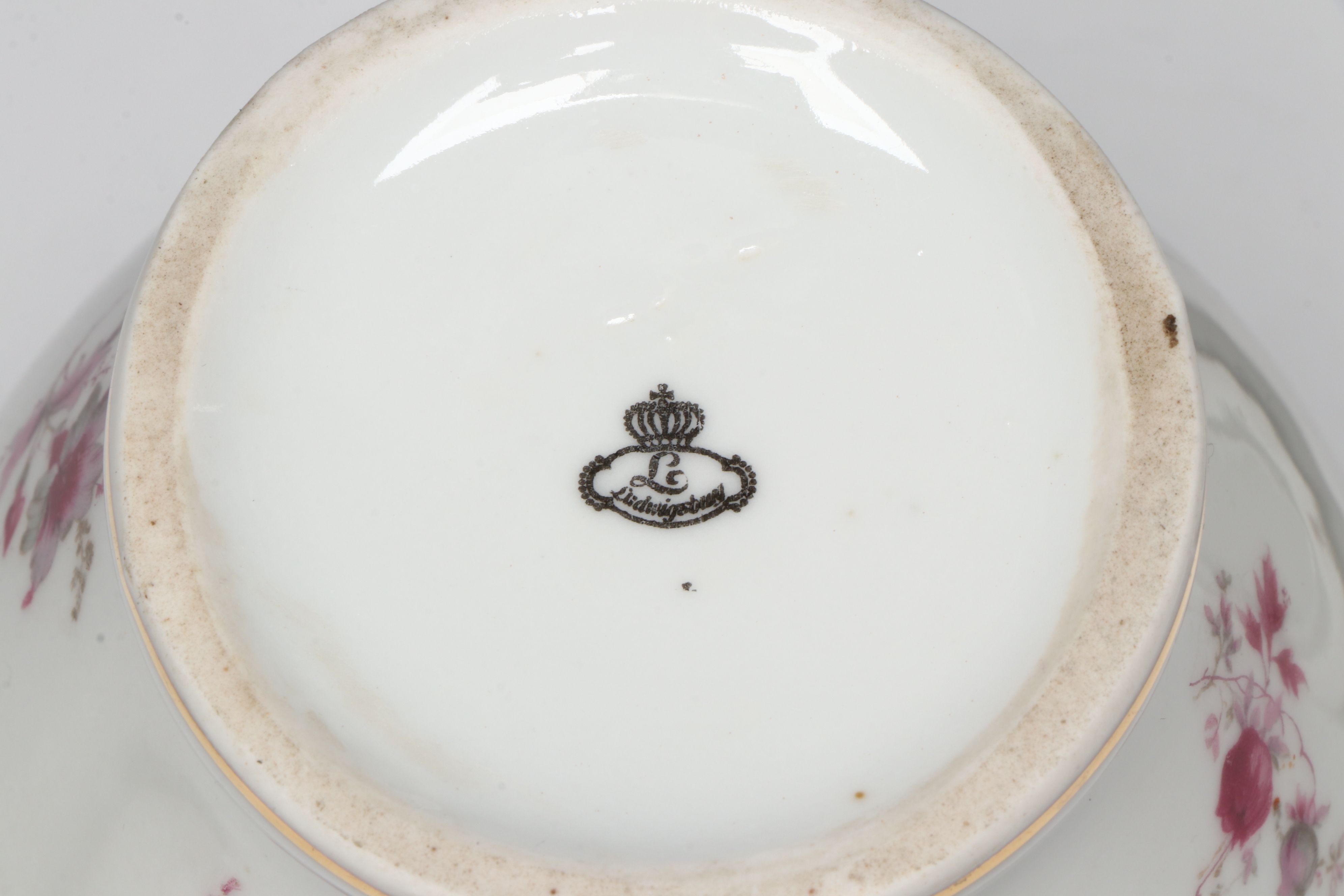 Reinhold Schlegelmilch Floral Porcelain Sugar and Creamer with Other Tableware