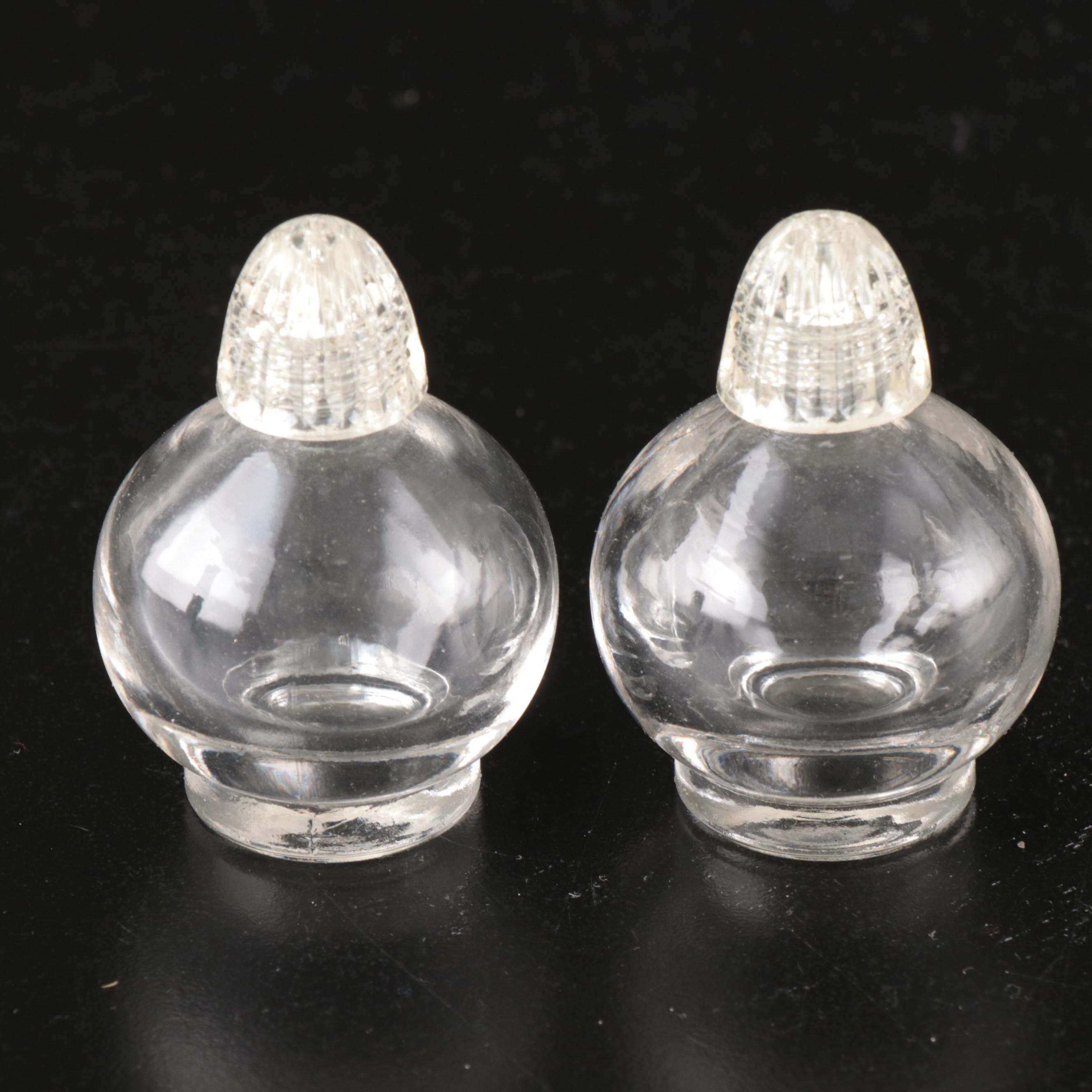 Vintage Banded Glass Plates with Rainbow Iridescent and Other Glass Tableware