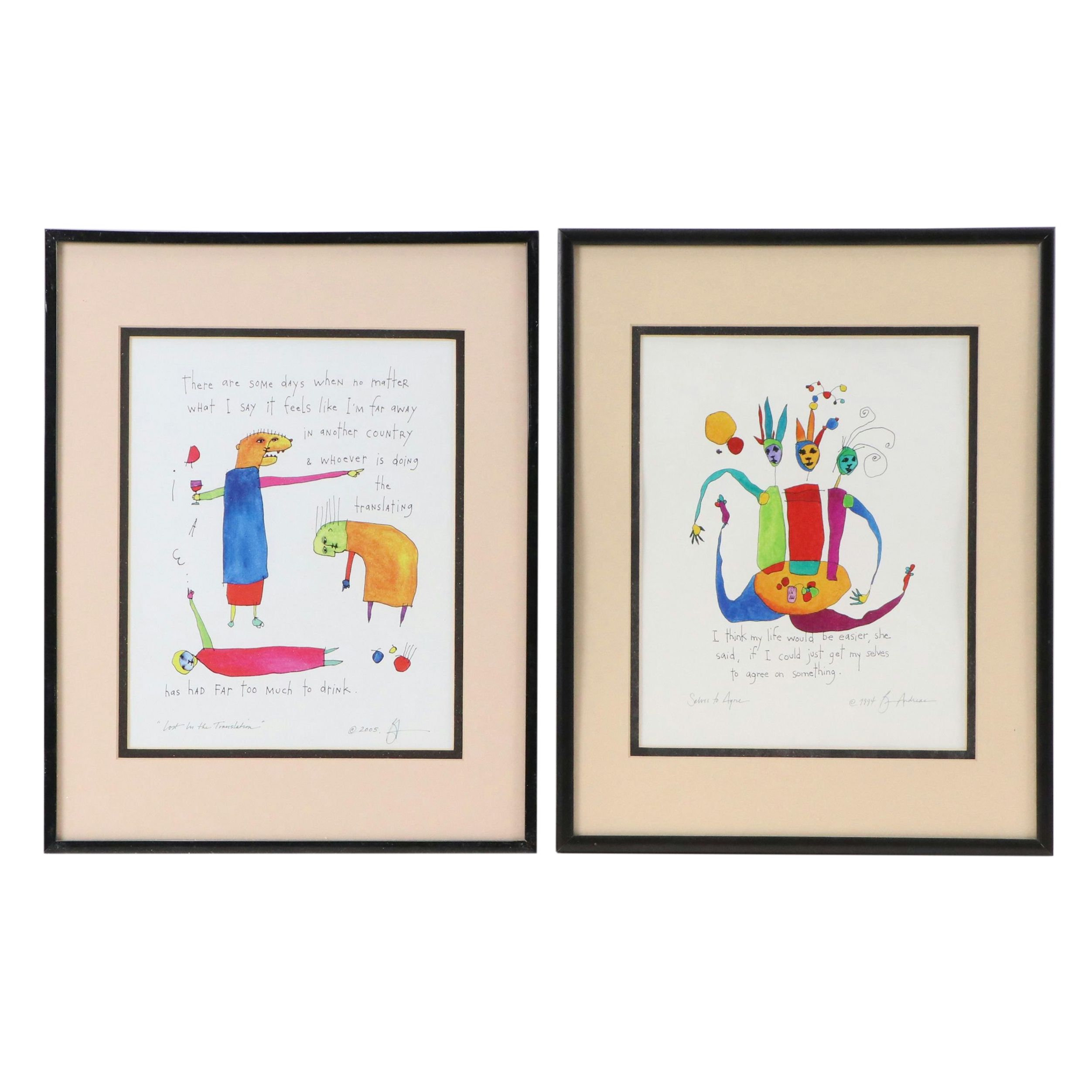 Digital Prints After Brian Andreas Including "Selves to Agree"