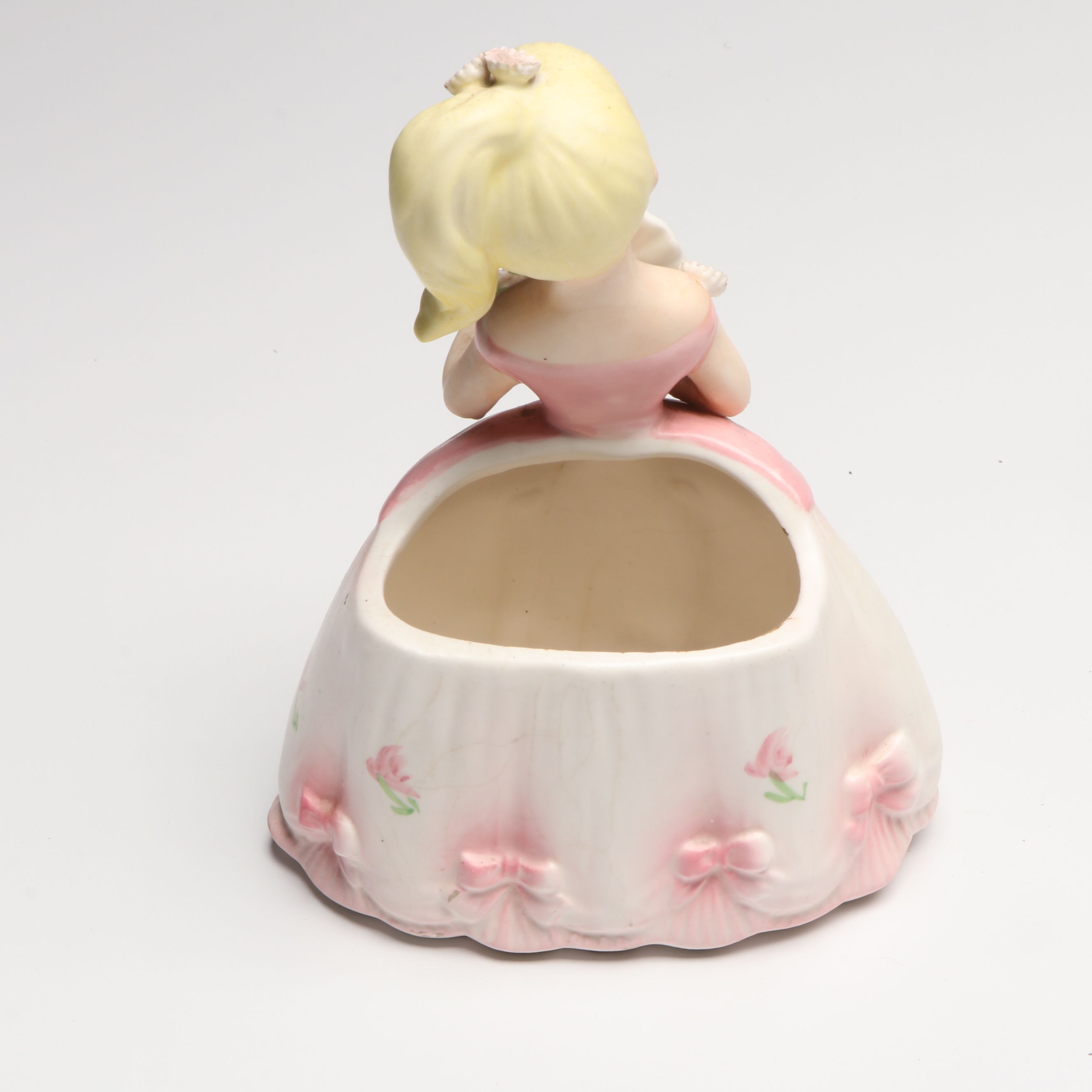 Lefton and Other Porcelain Lady Figurines and Figural Planters