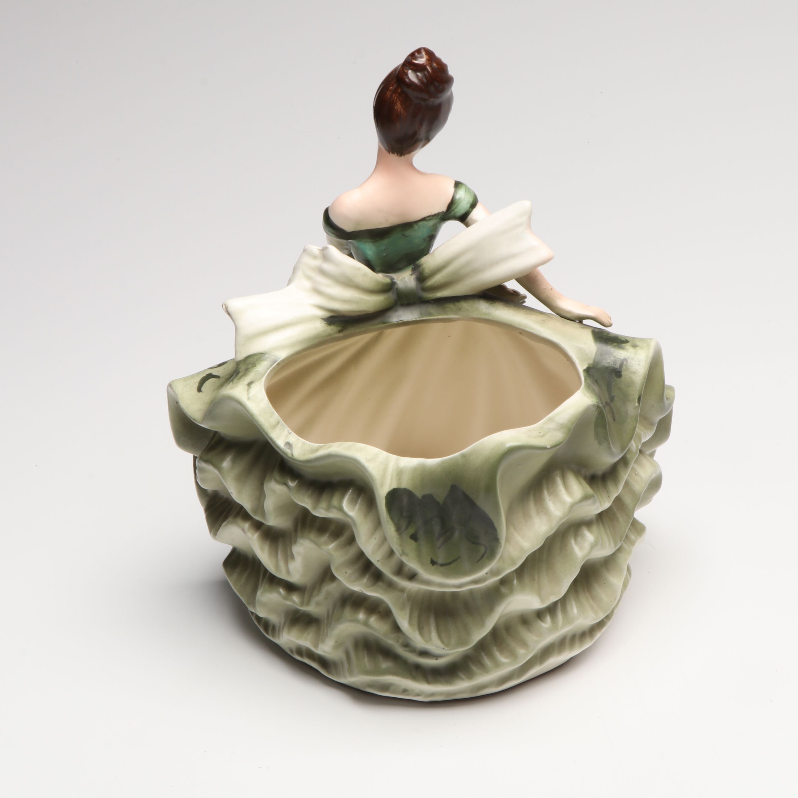 Lefton and Other Porcelain Lady Figurines and Figural Planters