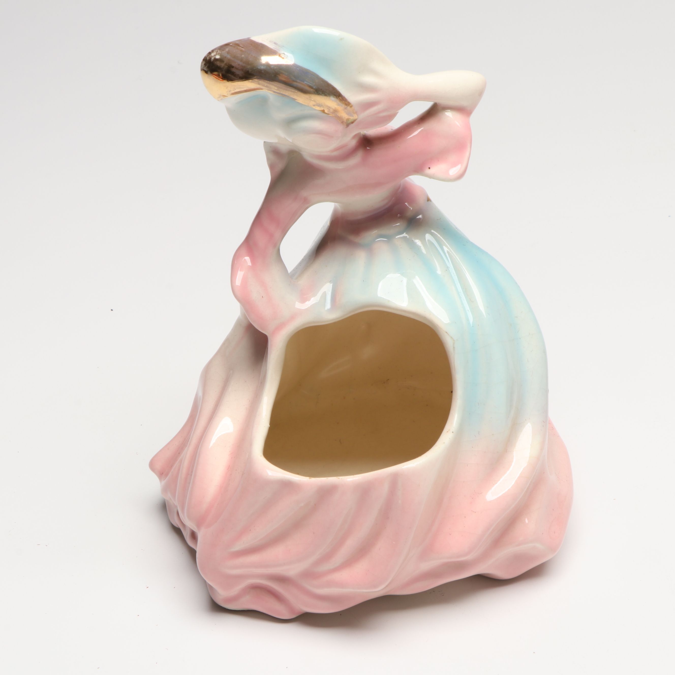 Lefton and Other Porcelain Lady Figurines and Figural Planters