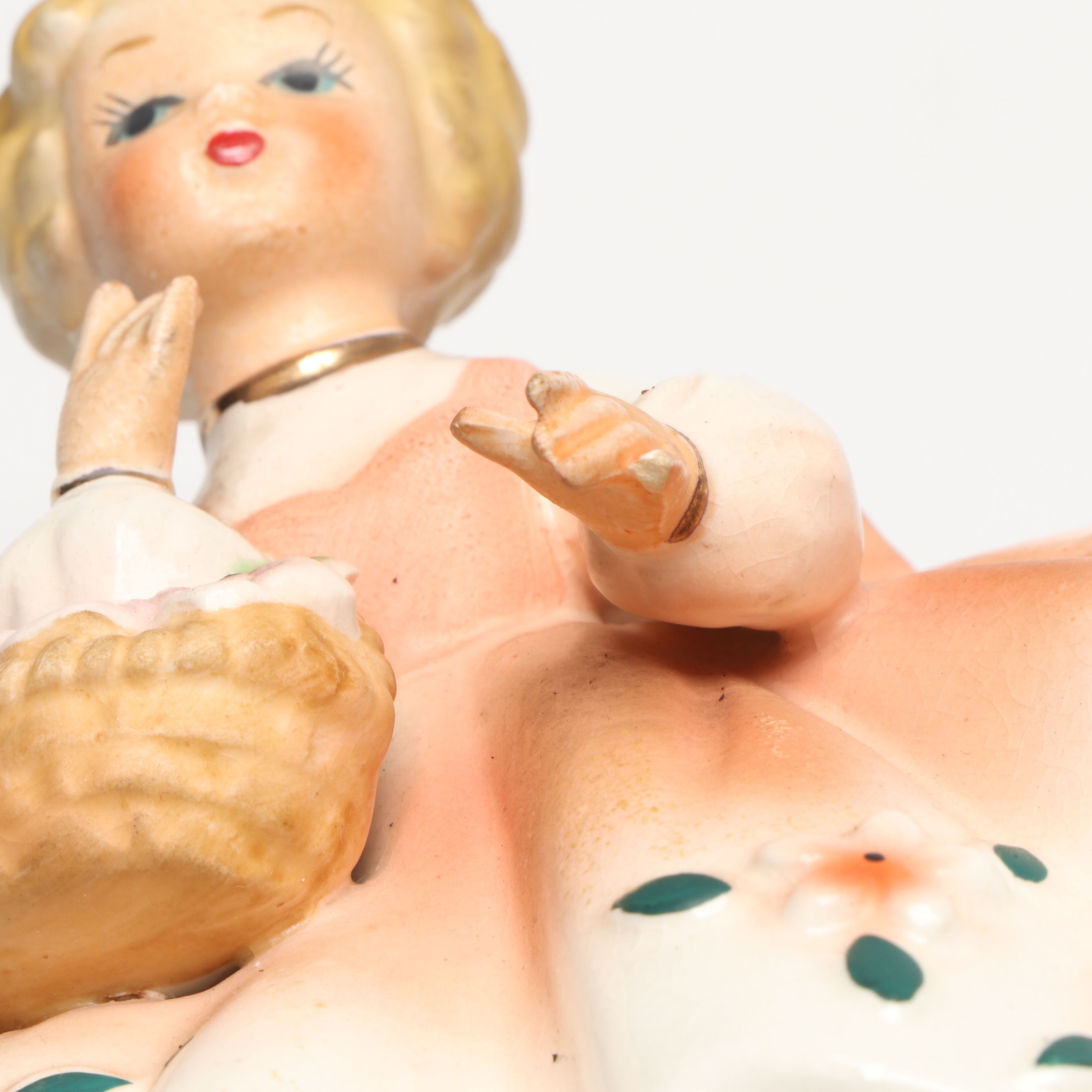 Lefton and Other Porcelain Lady Figurines and Figural Planters