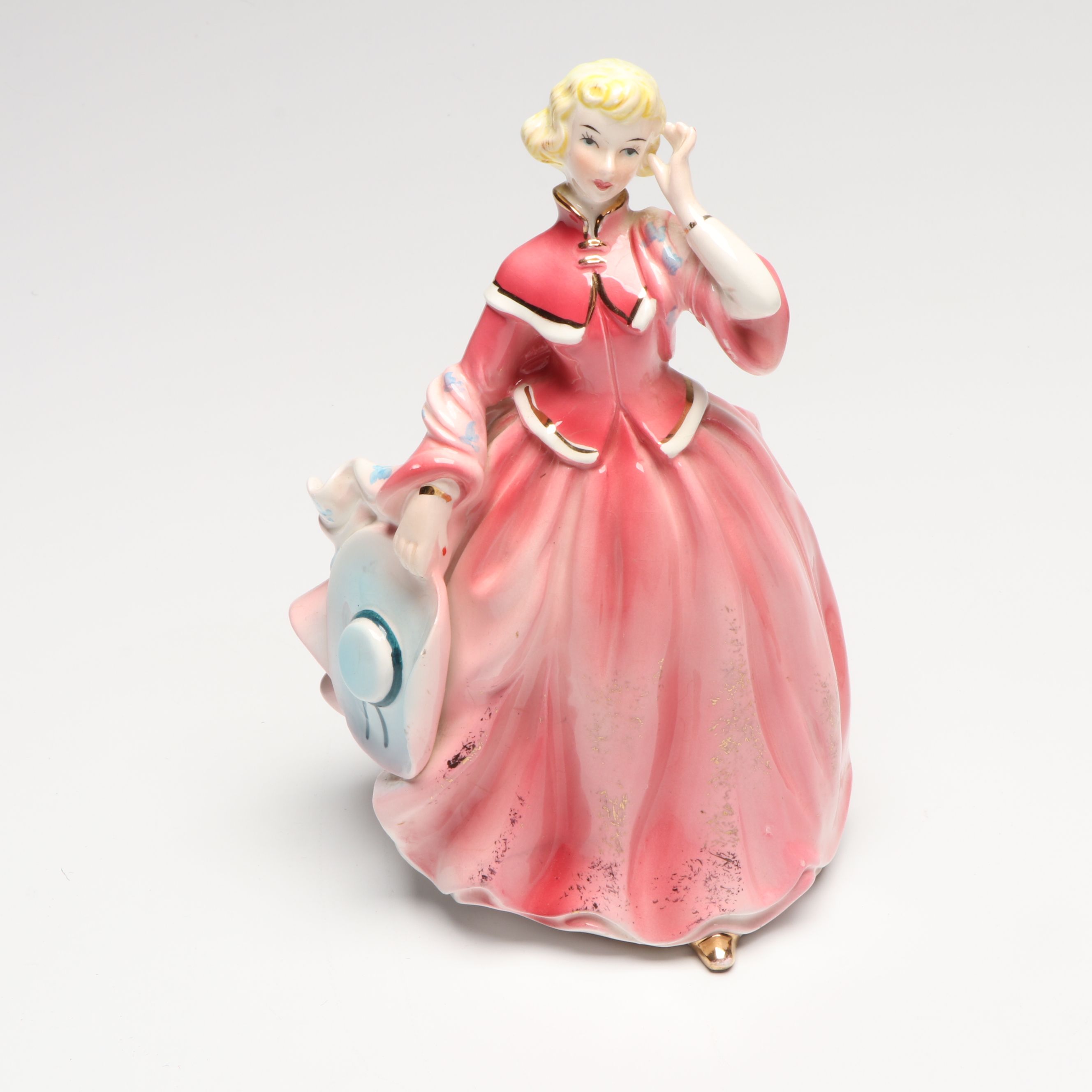 Lefton and Other Porcelain Lady Figurines and Figural Planters
