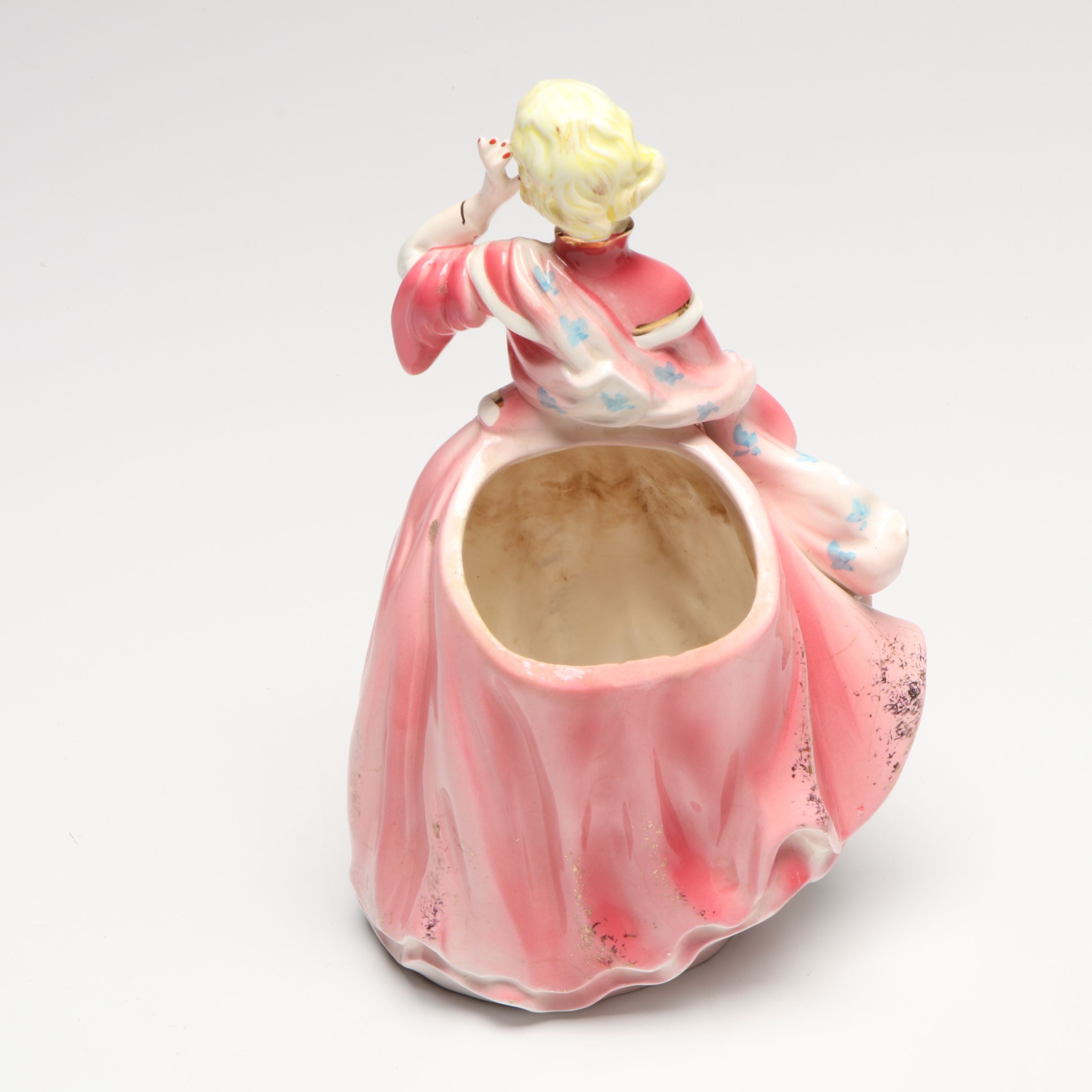 Lefton and Other Porcelain Lady Figurines and Figural Planters