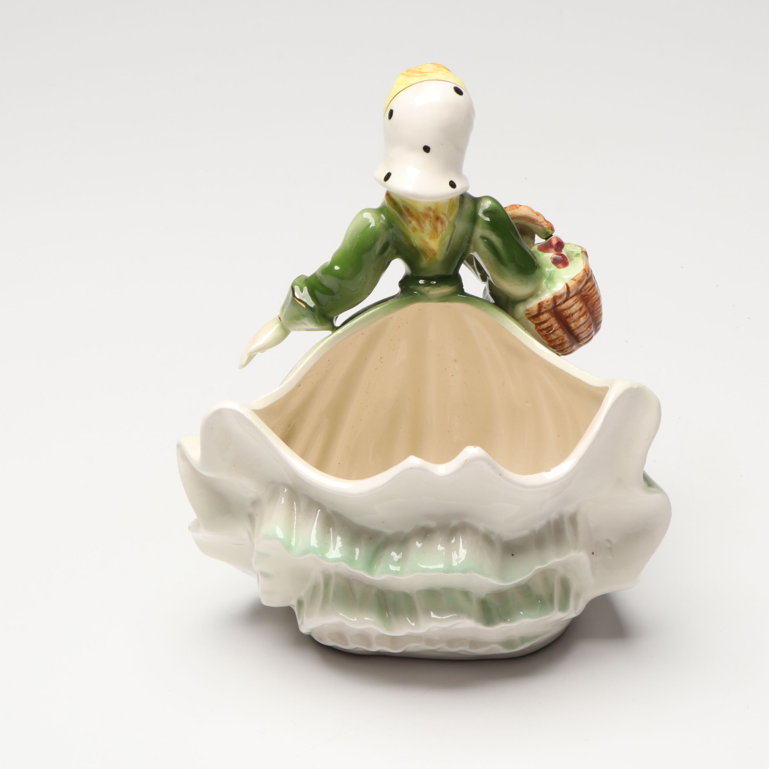Lefton and Other Porcelain Lady Figurines and Figural Planters