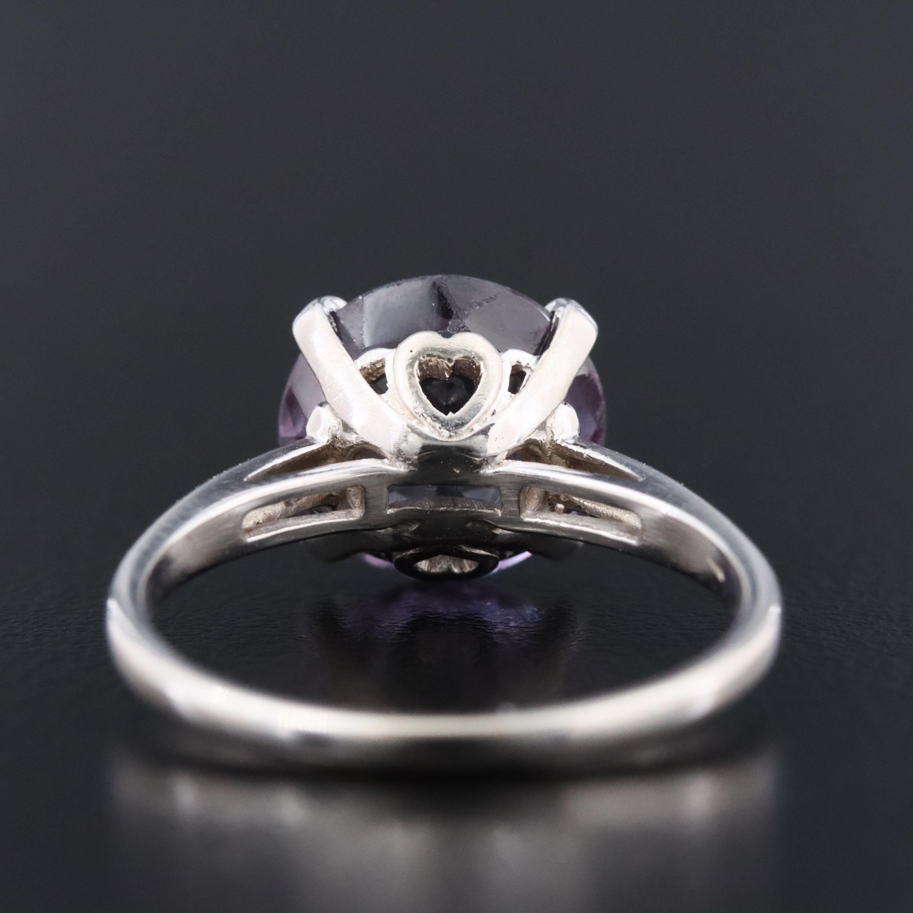 14K Color Change Sapphire Solitaire Ring