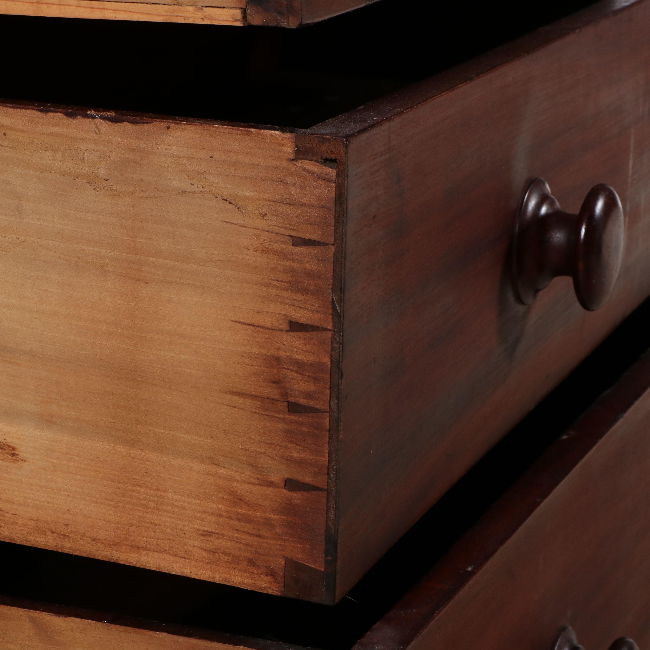 American Empire Mahogany Chest of Drawers, 19th Century