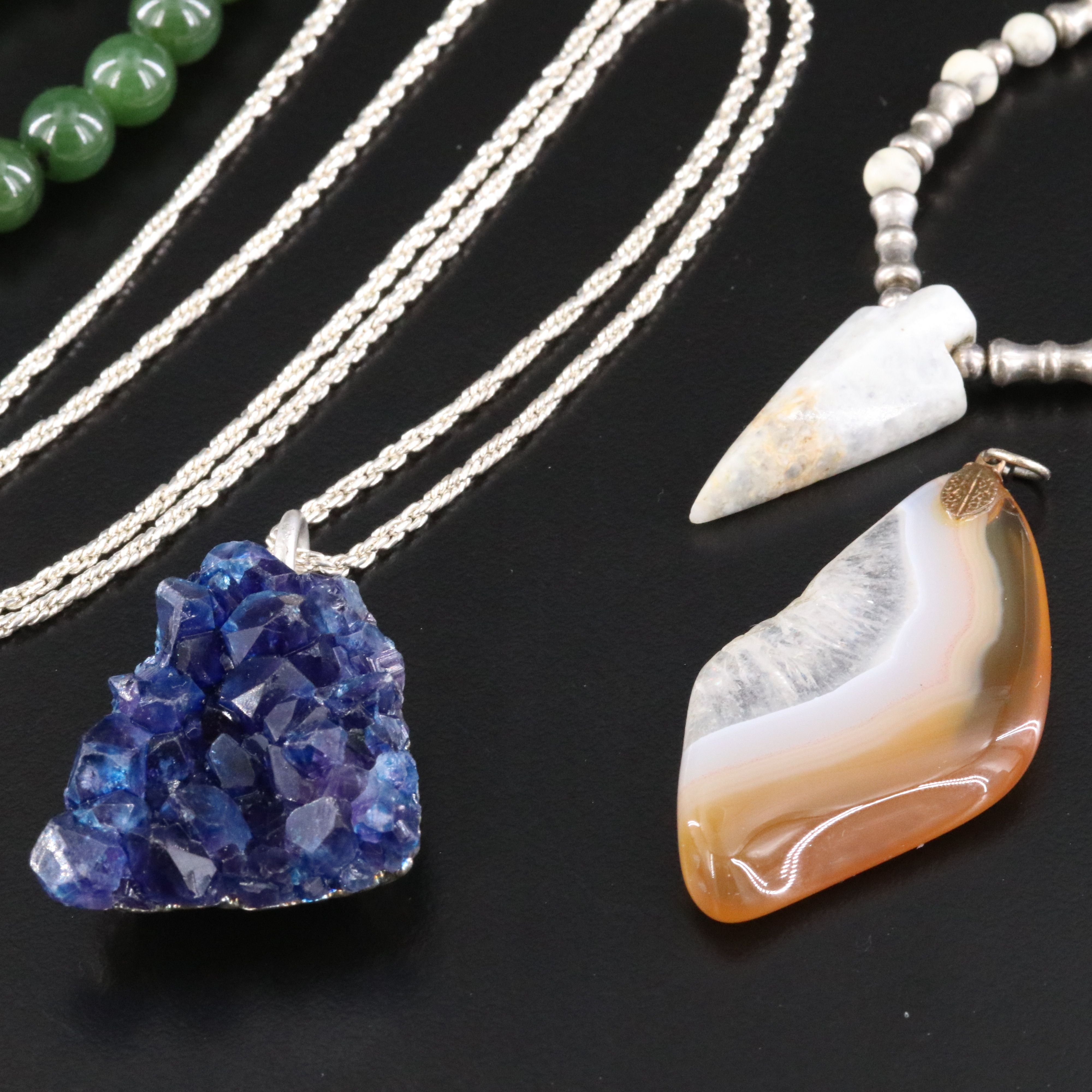 Jewelry Collection Featuring Agate, Nephrite and Jasper