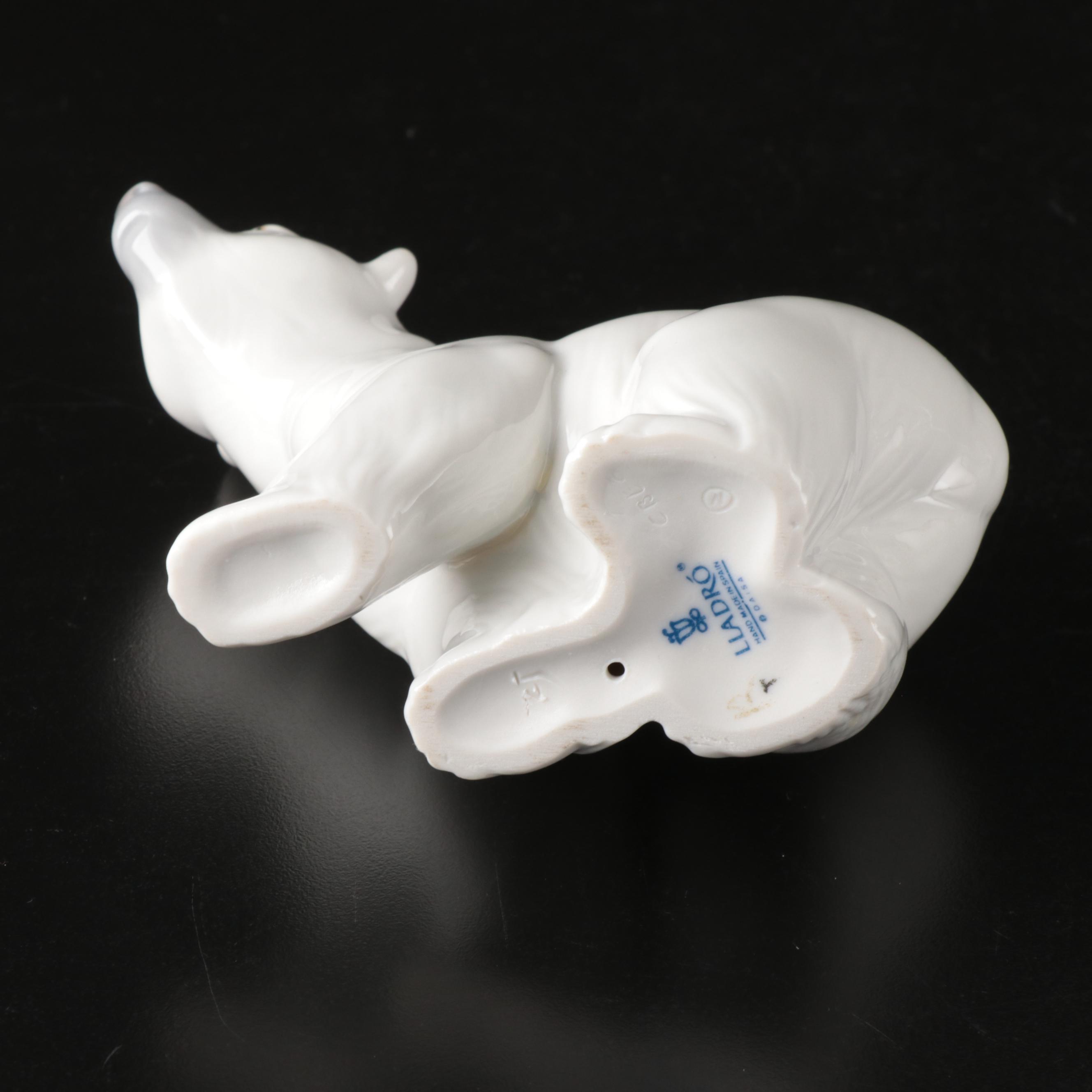 Mats Jonasson Crystal and Lladró Ceramic Polar Bears