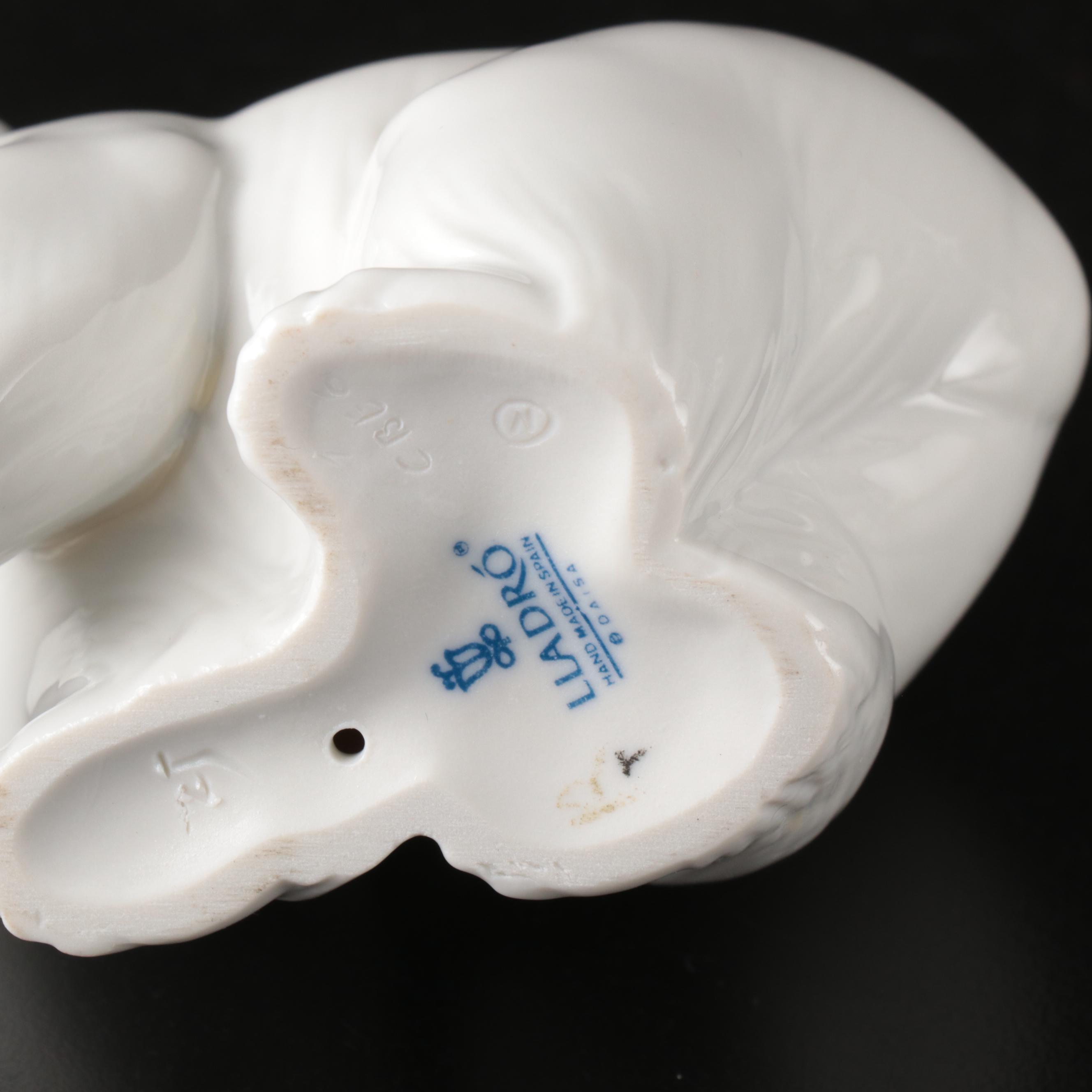 Mats Jonasson Crystal and Lladró Ceramic Polar Bears