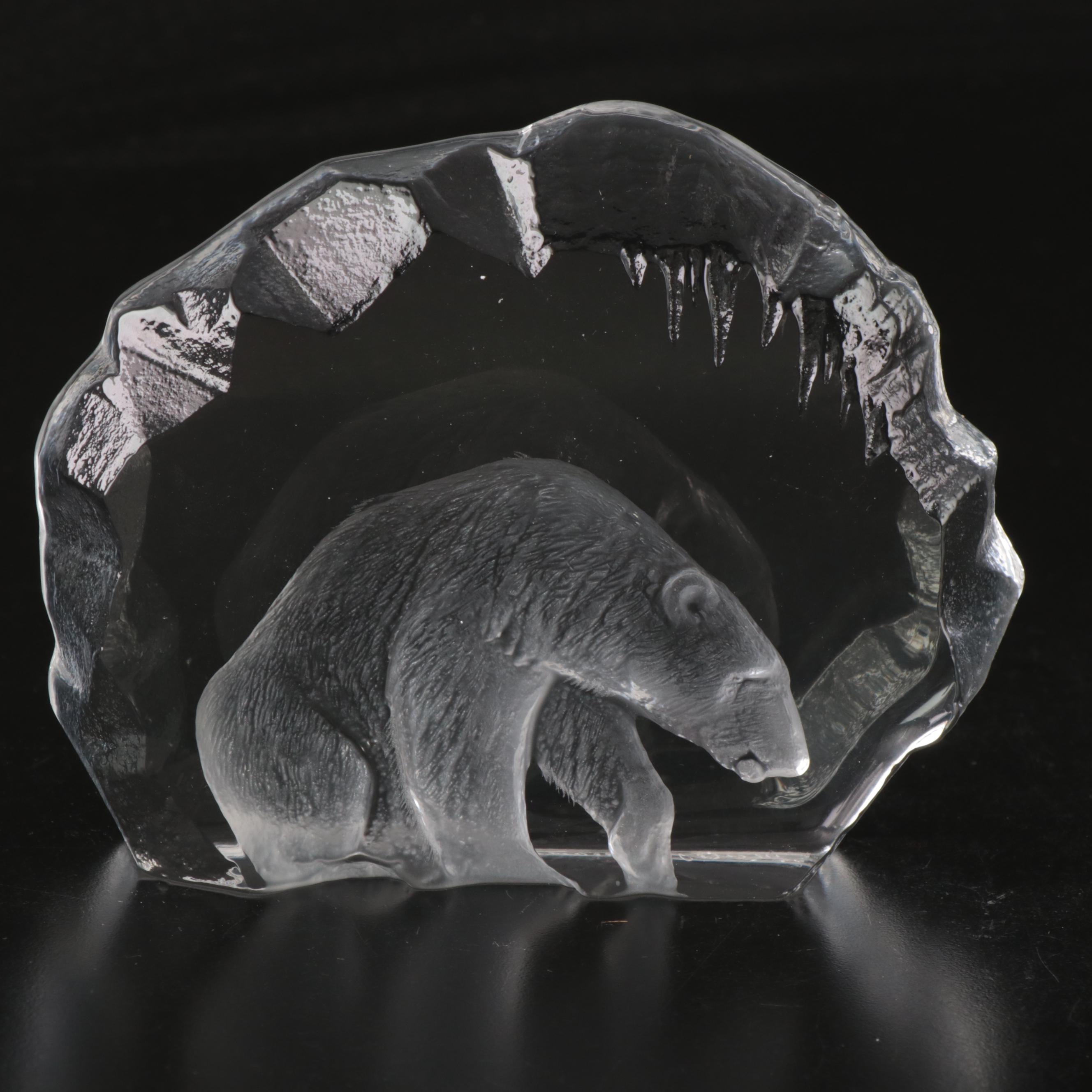 Mats Jonasson Crystal and Lladró Ceramic Polar Bears