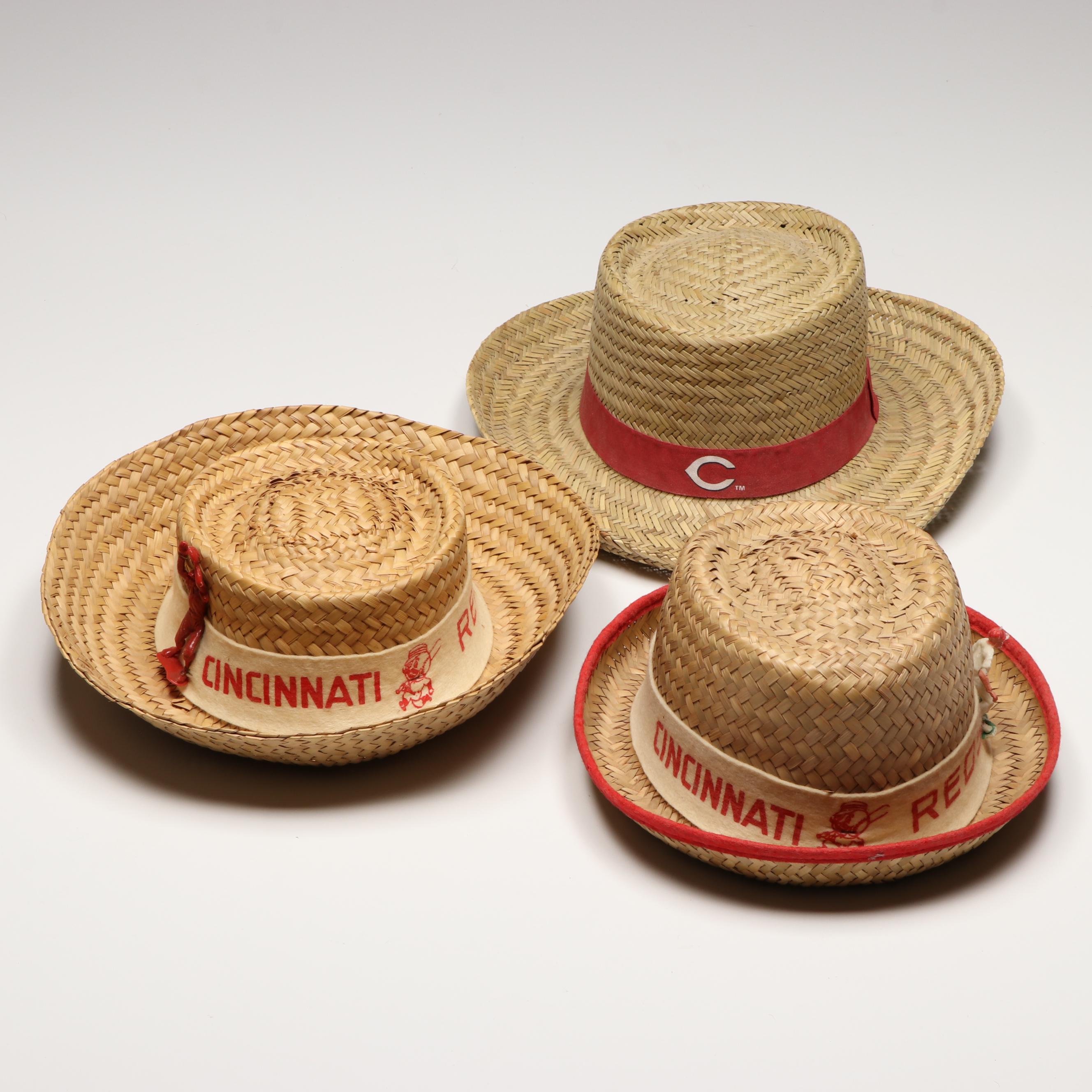 Cincinnati Reds Straw Banded Hats