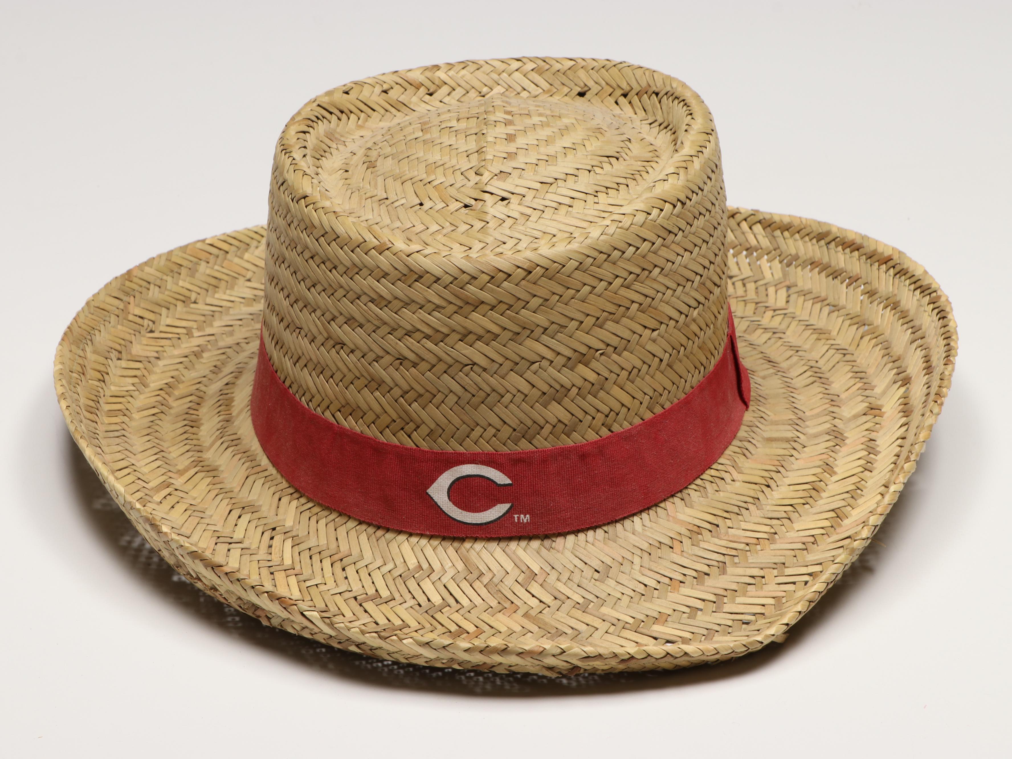 Cincinnati Reds Straw Banded Hats