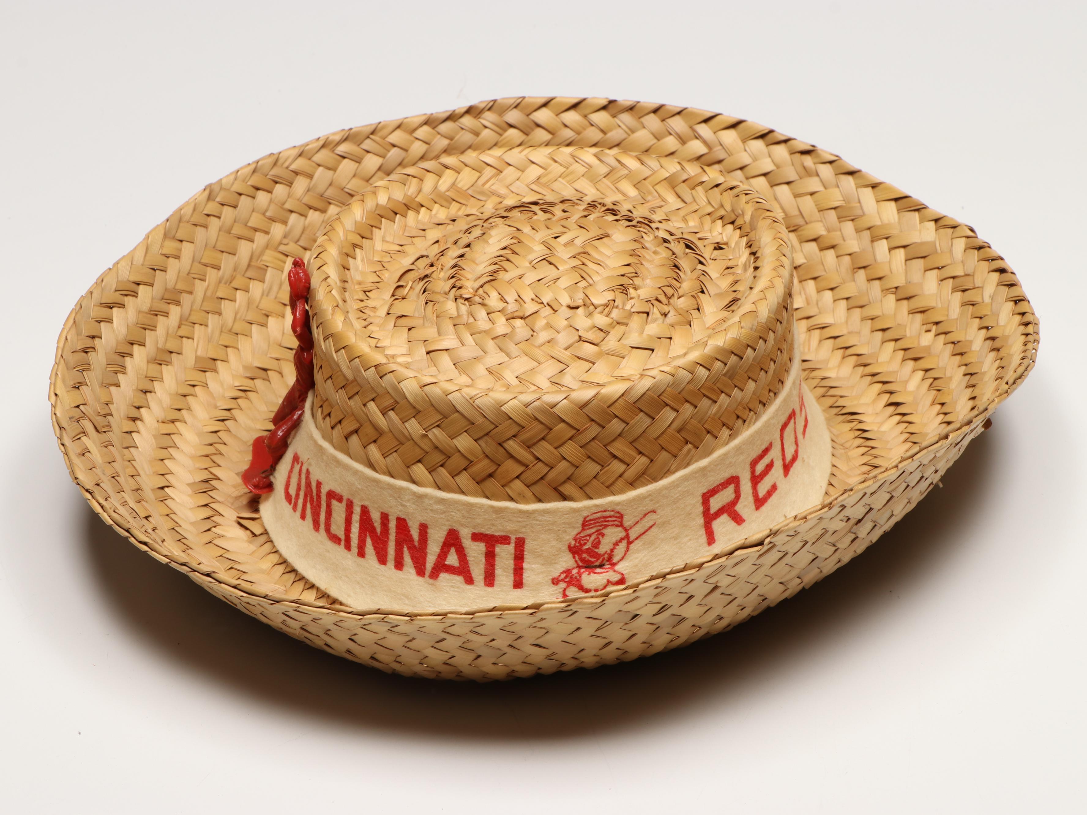 Cincinnati Reds Straw Banded Hats