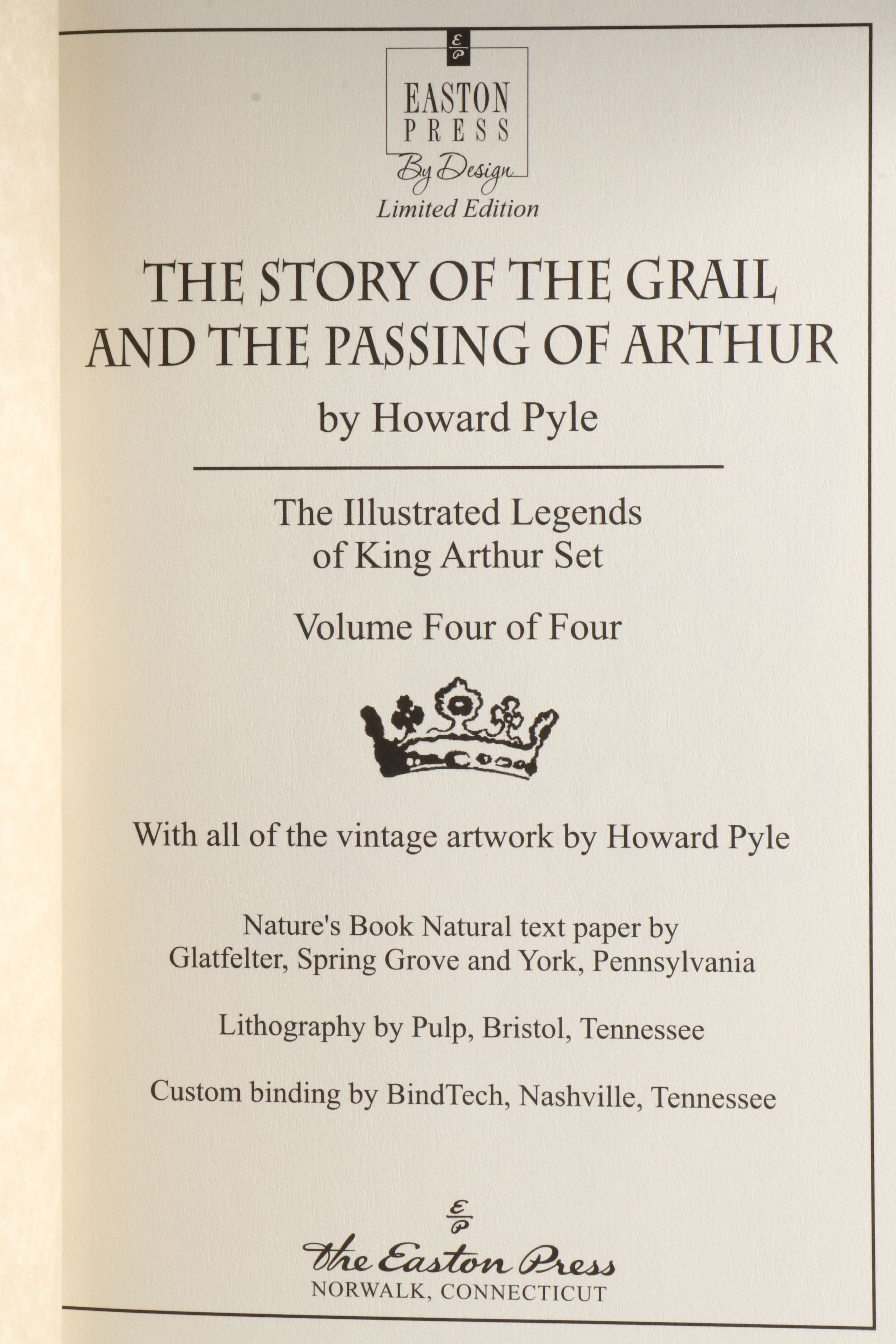 Easton Press Limited Edition "The Legends of King Arthur" Four-Volume Set, 2016