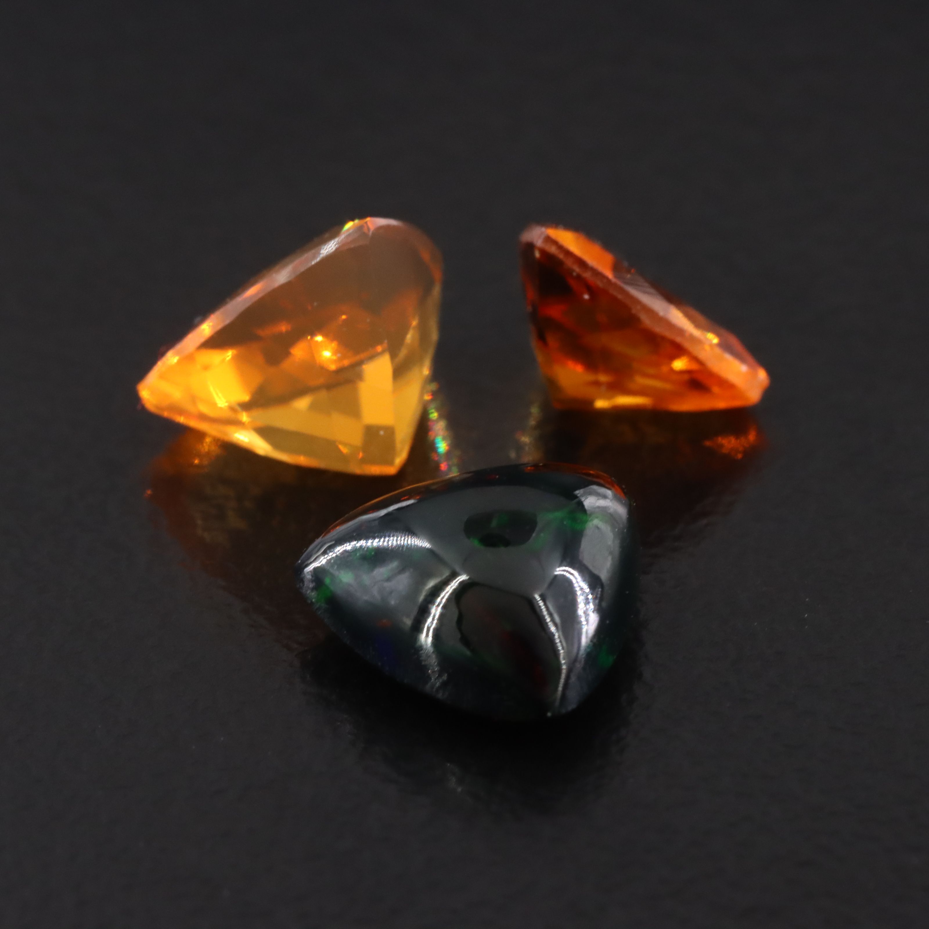 Loose 3.16 CTW Fire Opal and Citrine Lot