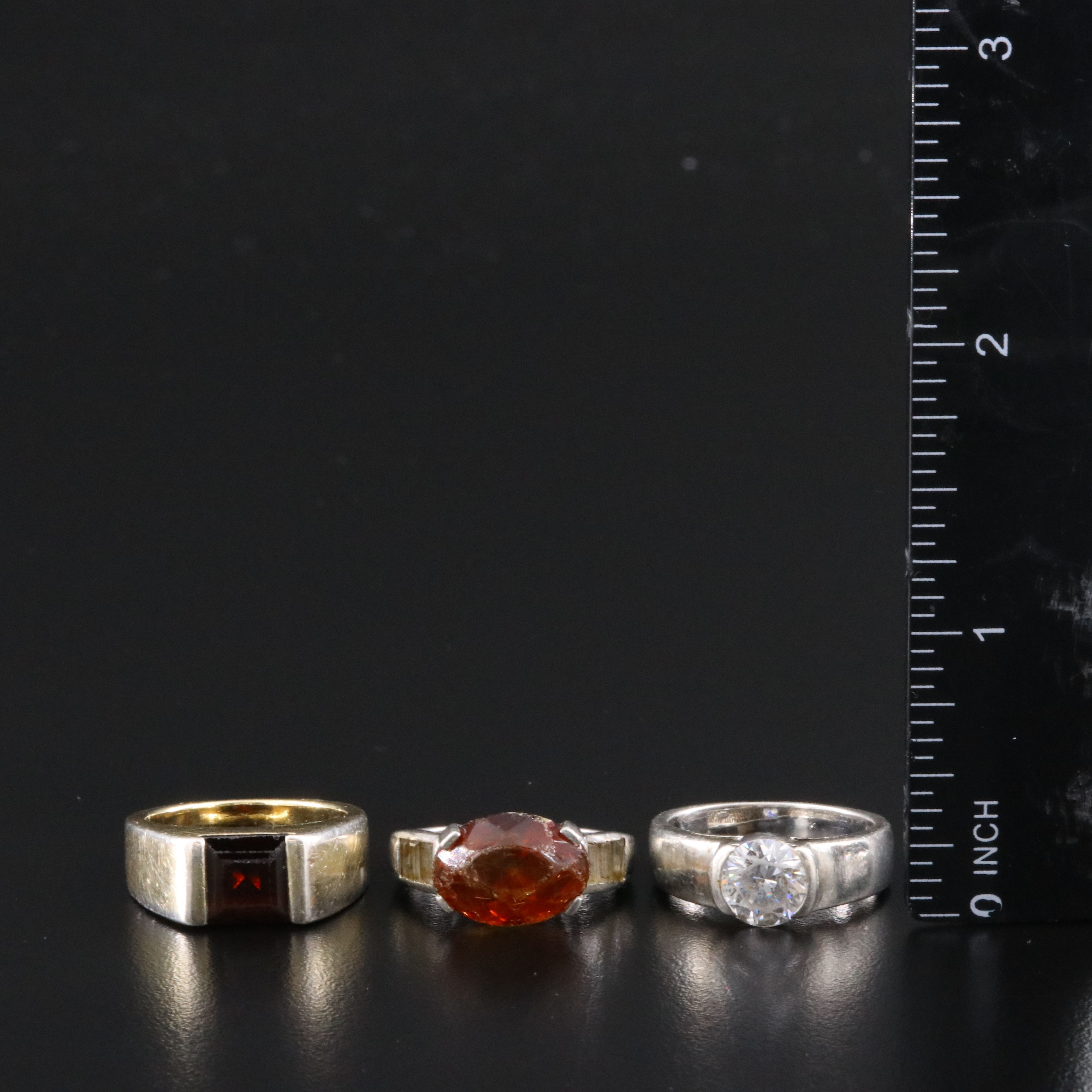 Sterling Ring Collection Featuring Garnet, Ruby and CZ
