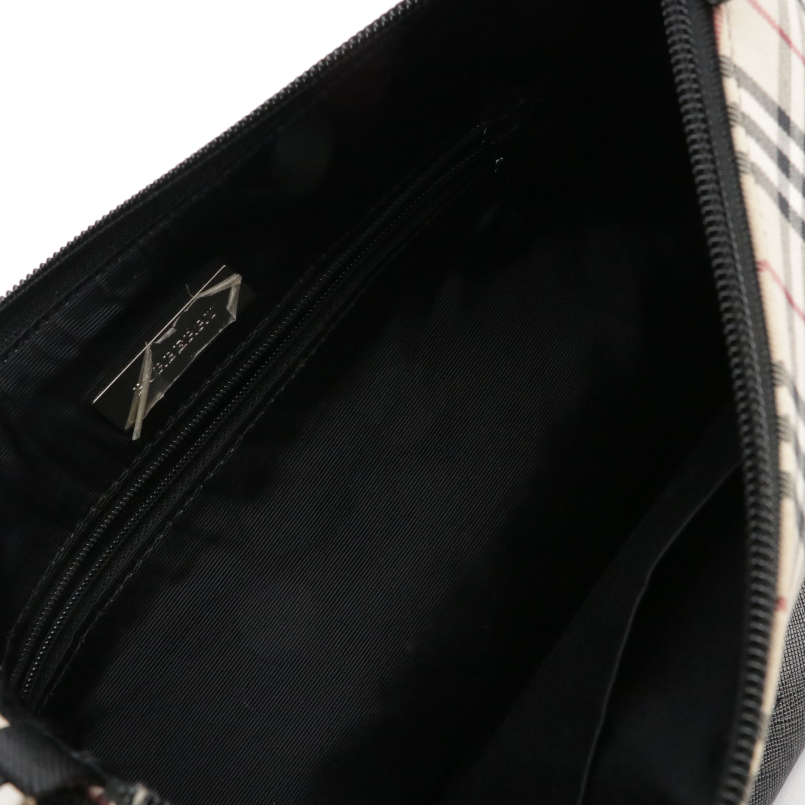 Burberry House Check and Saffiano Leather Shoulder Bag