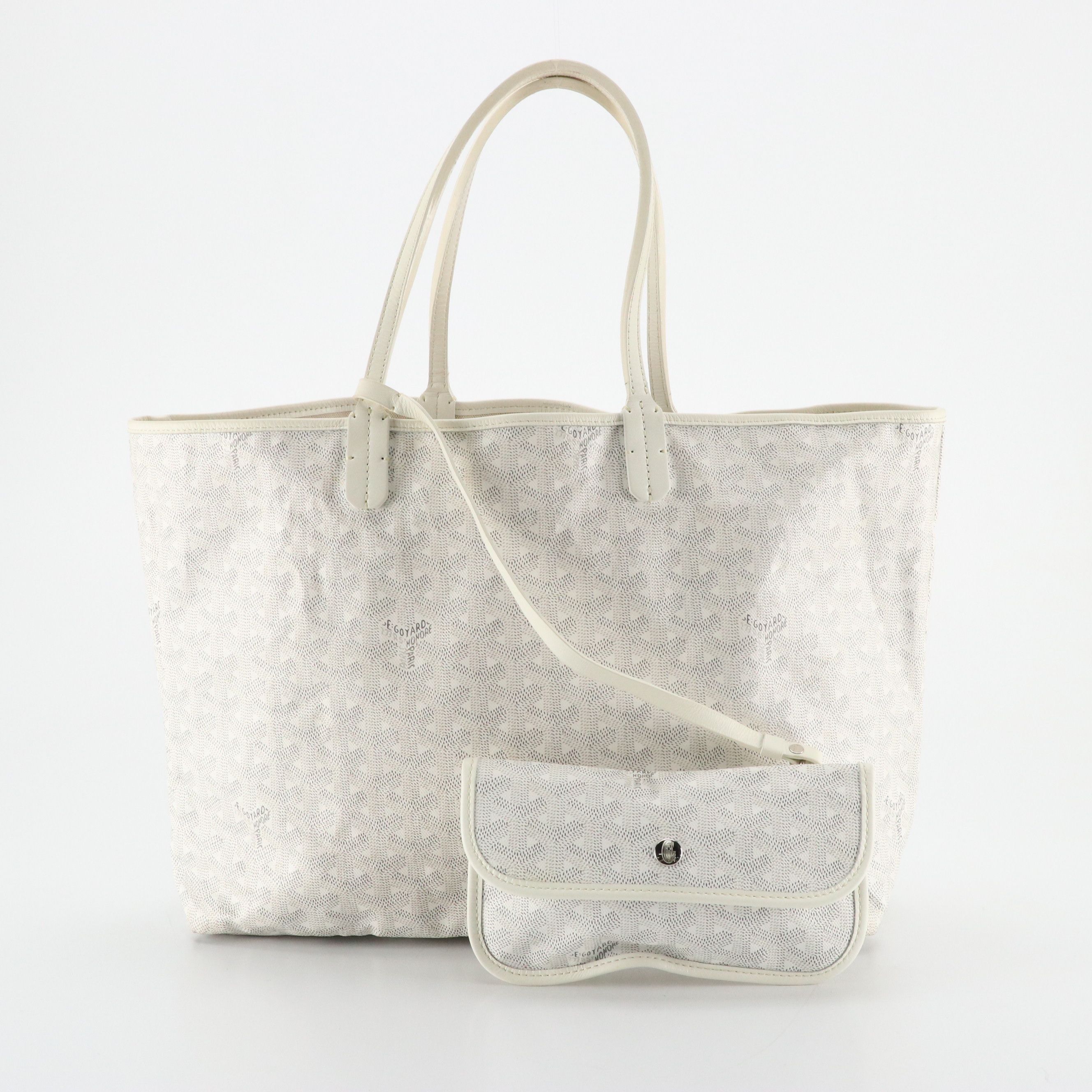 Goyard Saint Louis GM Reversible Tote Bag in White Coated Canvas