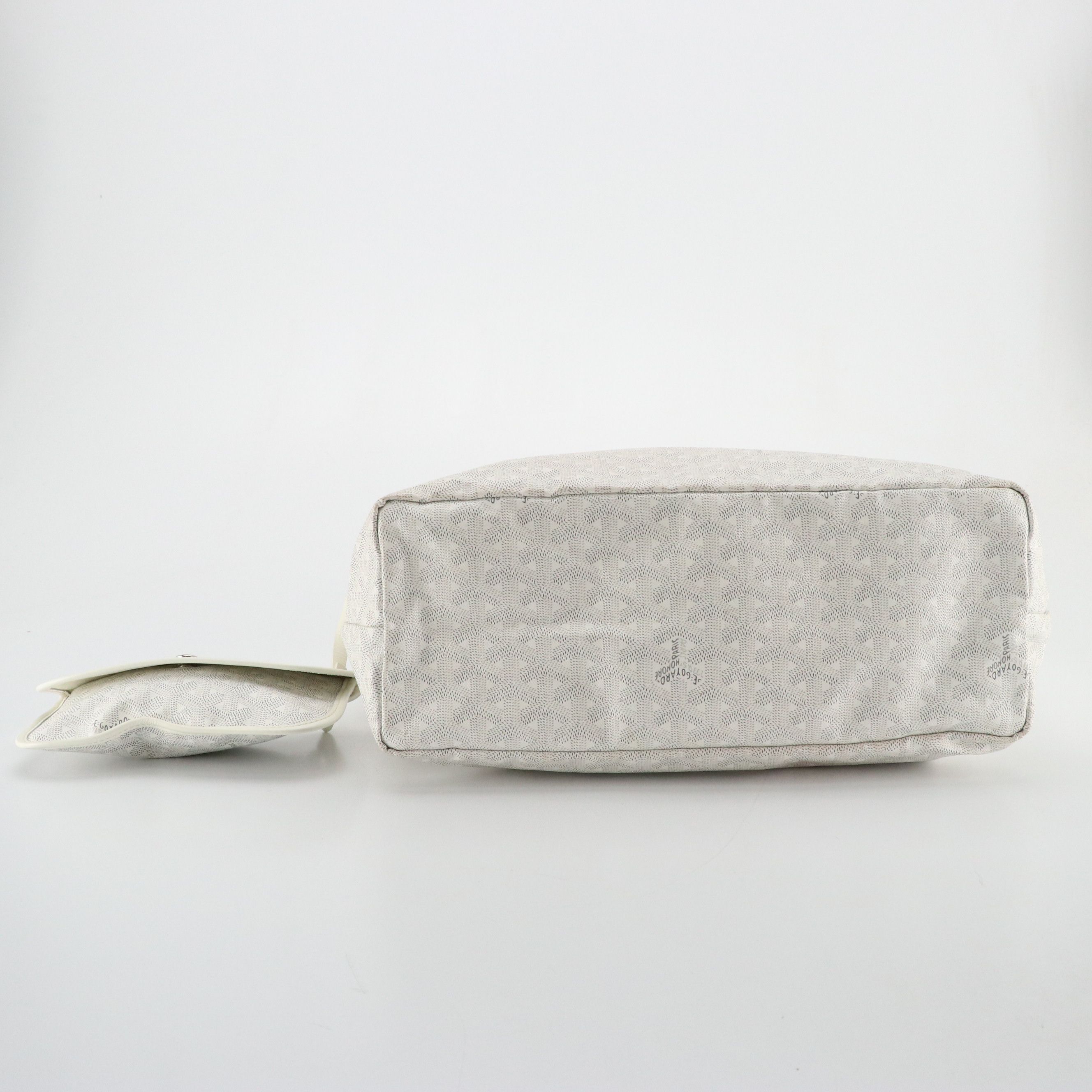 Goyard Saint Louis GM Reversible Tote Bag in White Coated Canvas