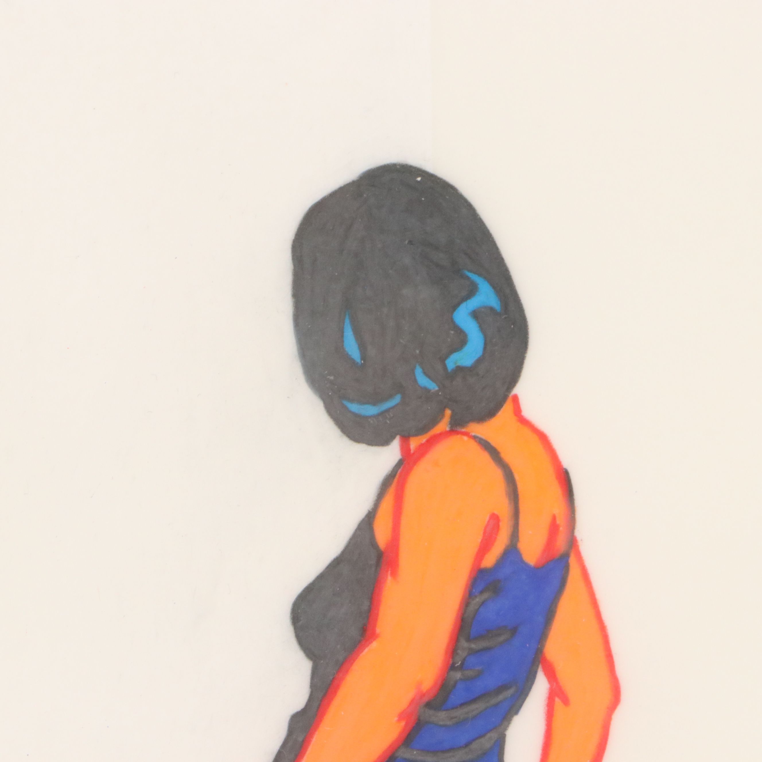 Kevin Kelly Figural Acrylic Painting "Everyone's A Critic," 2006