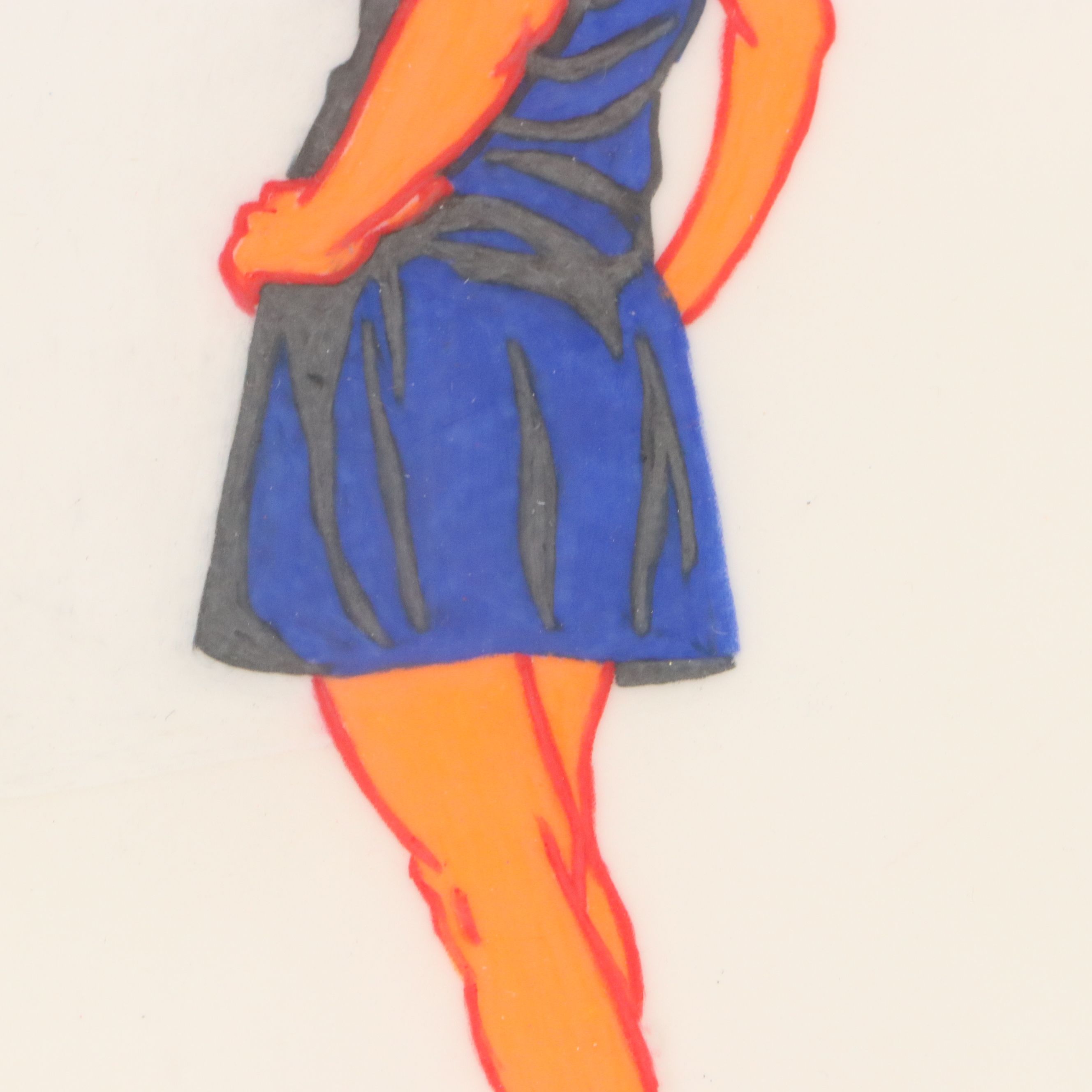 Kevin Kelly Figural Acrylic Painting "Everyone's A Critic," 2006