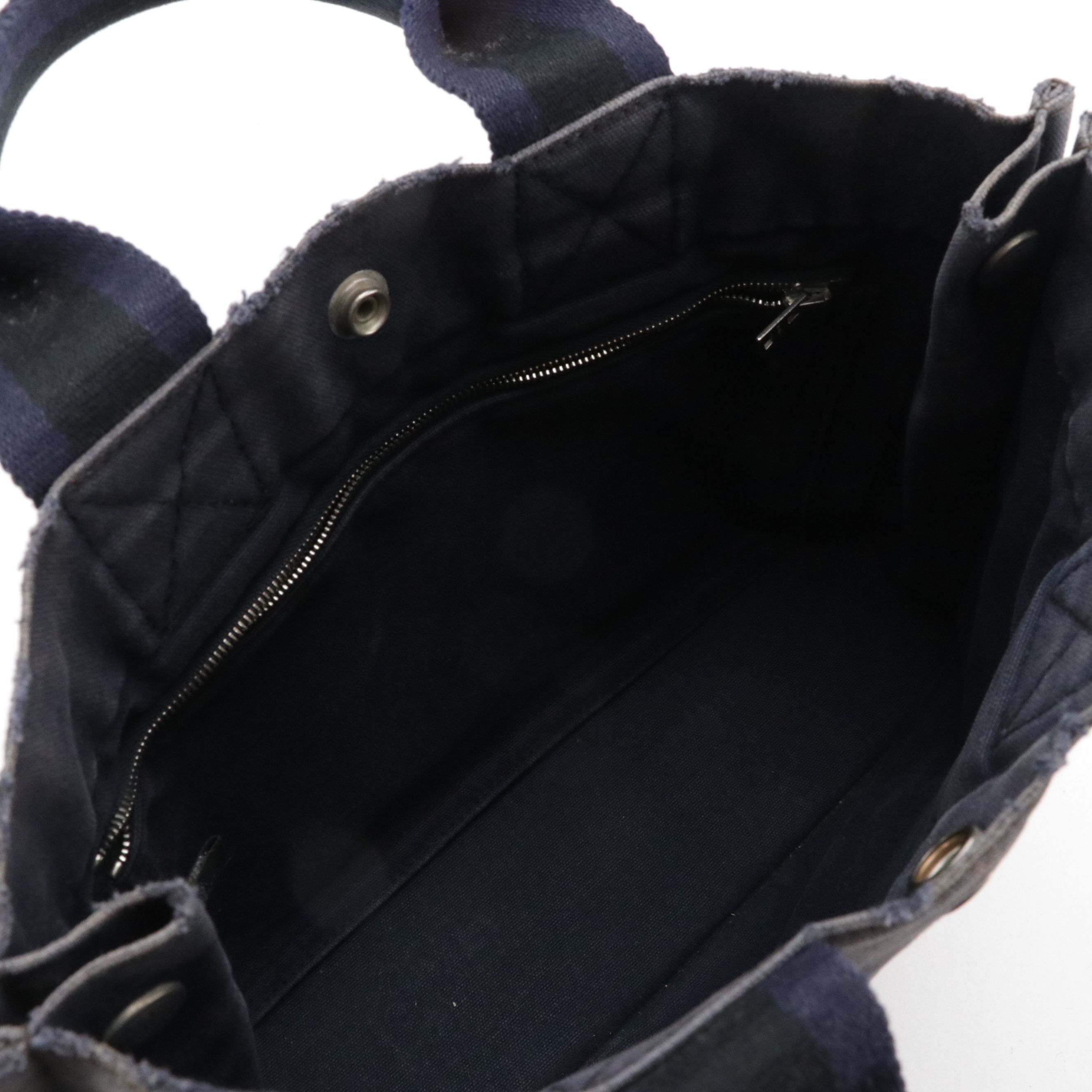 Hermès Fourre-Tout PM in Blue Cotton Canvas