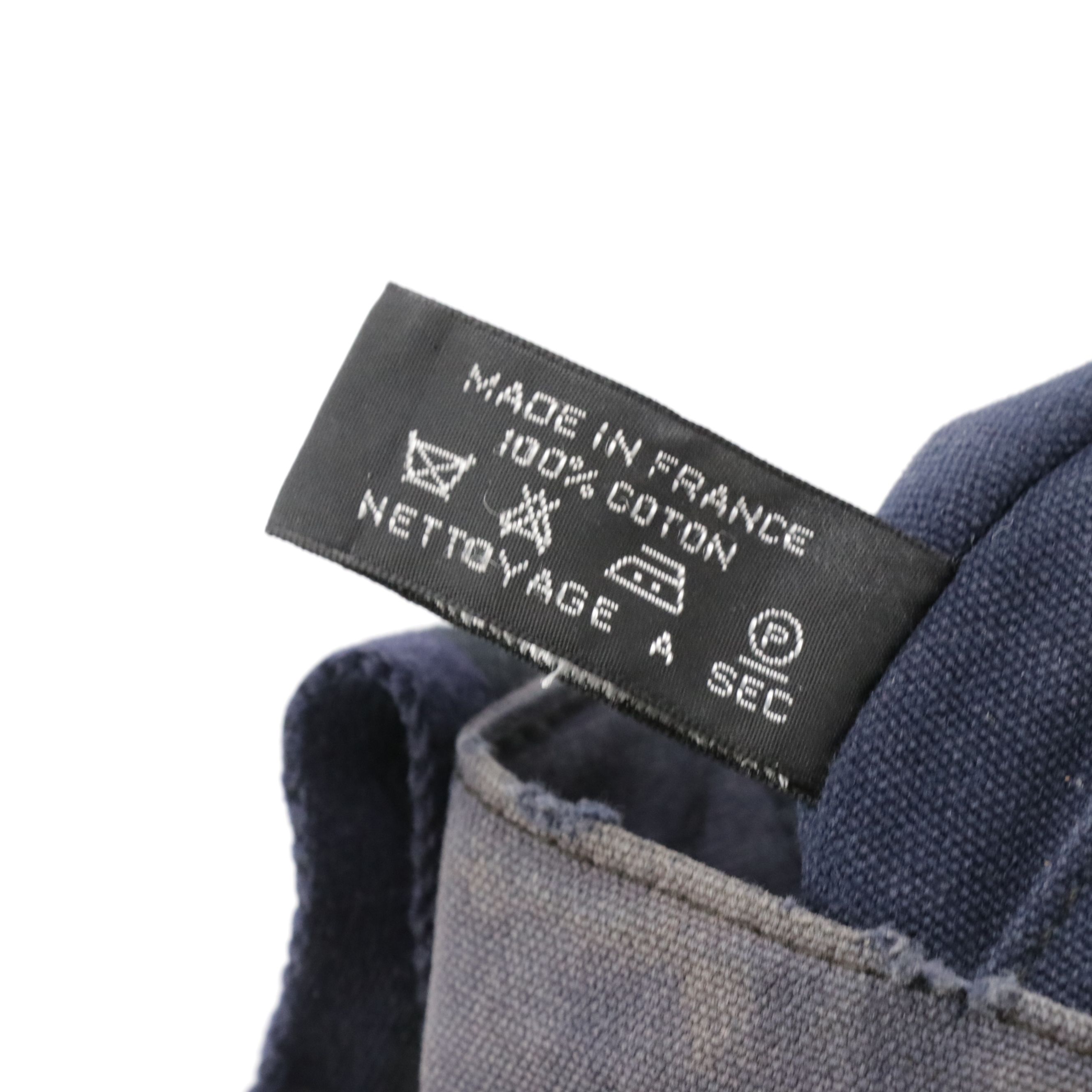 Hermès Fourre-Tout PM in Blue Cotton Canvas