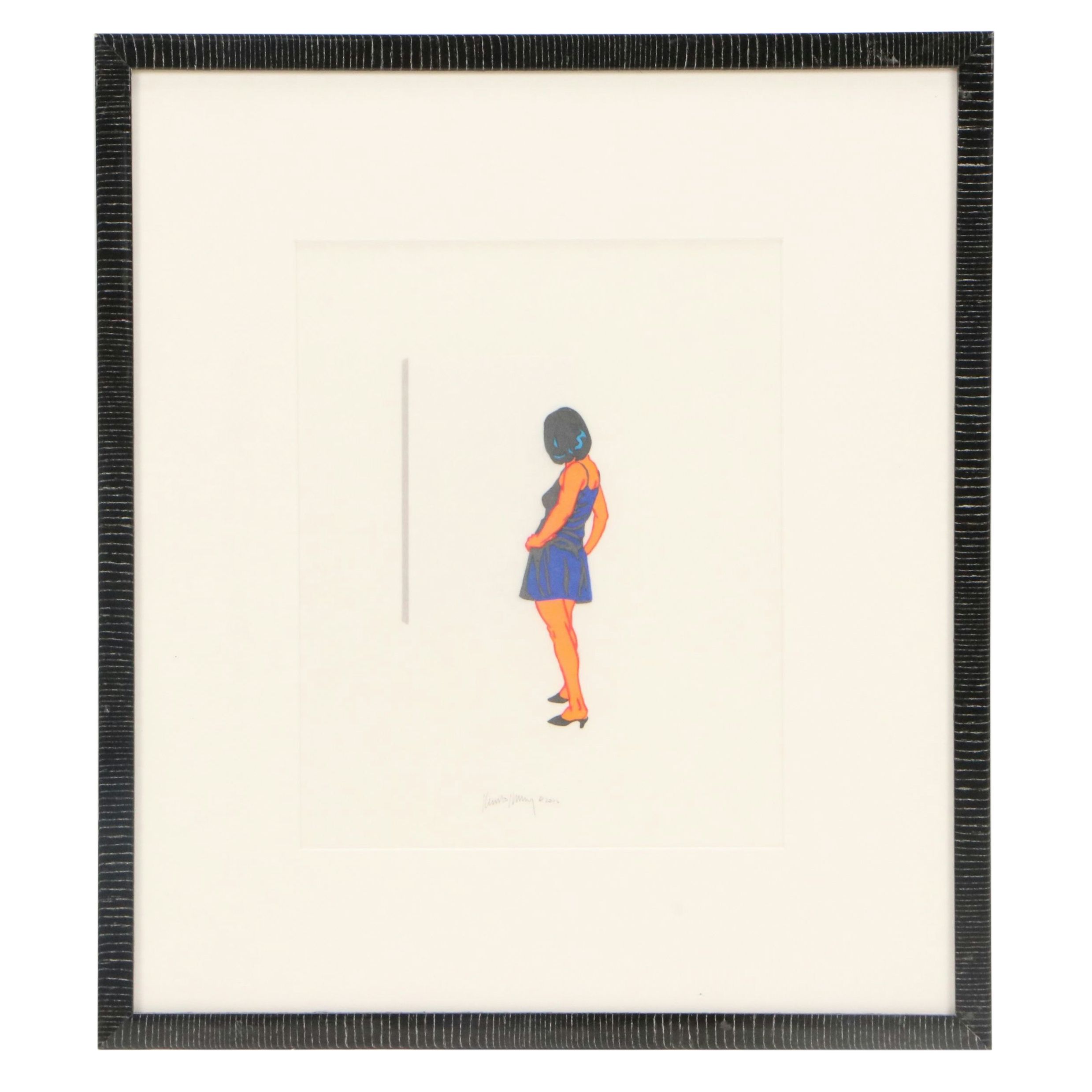 Kevin Kelly Figural Acrylic Painting "Everyone's A Critic," 2006