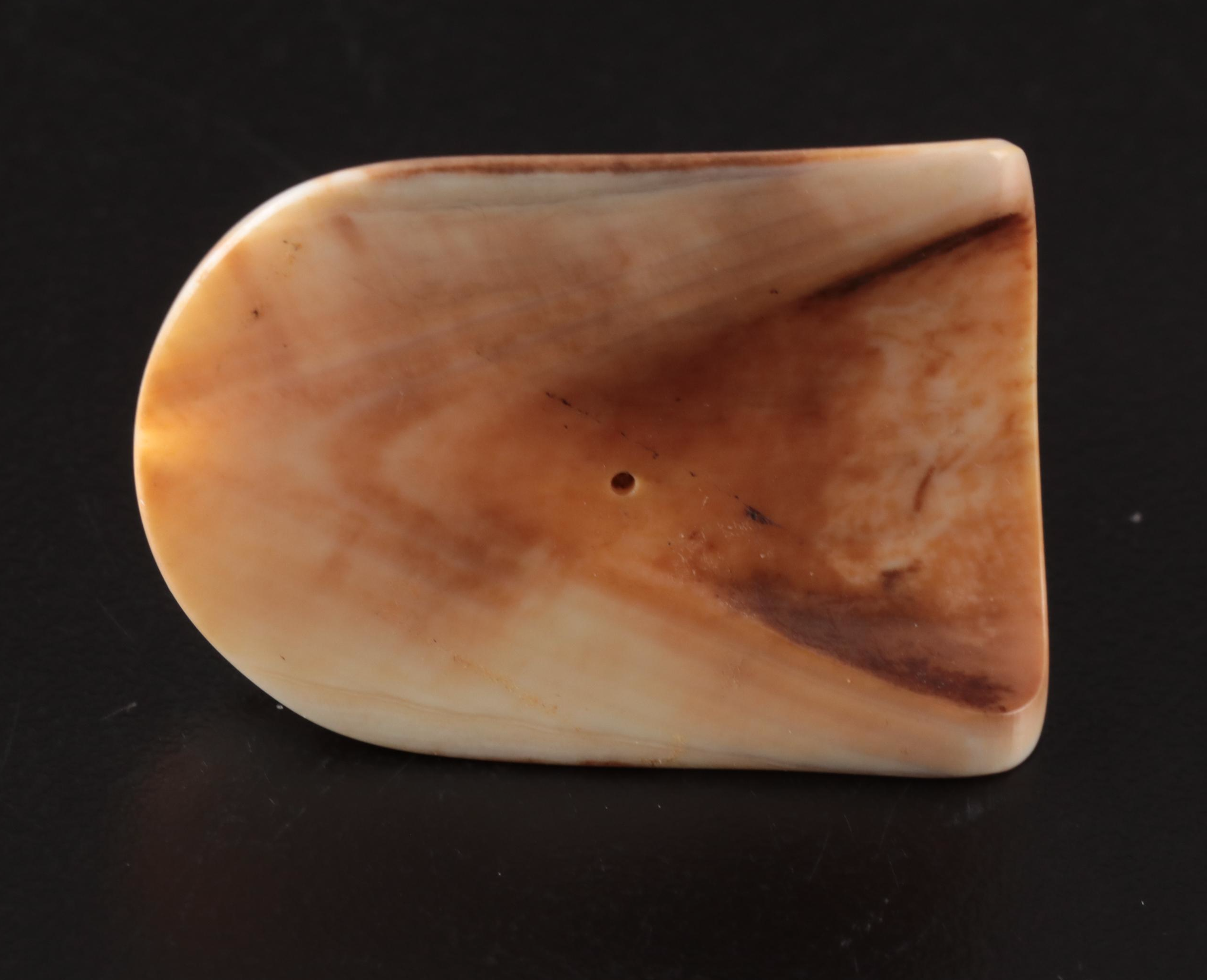 Inuit and Arctic Indigenous Carved Walrus Ivory Hunter in Kayak and Animals