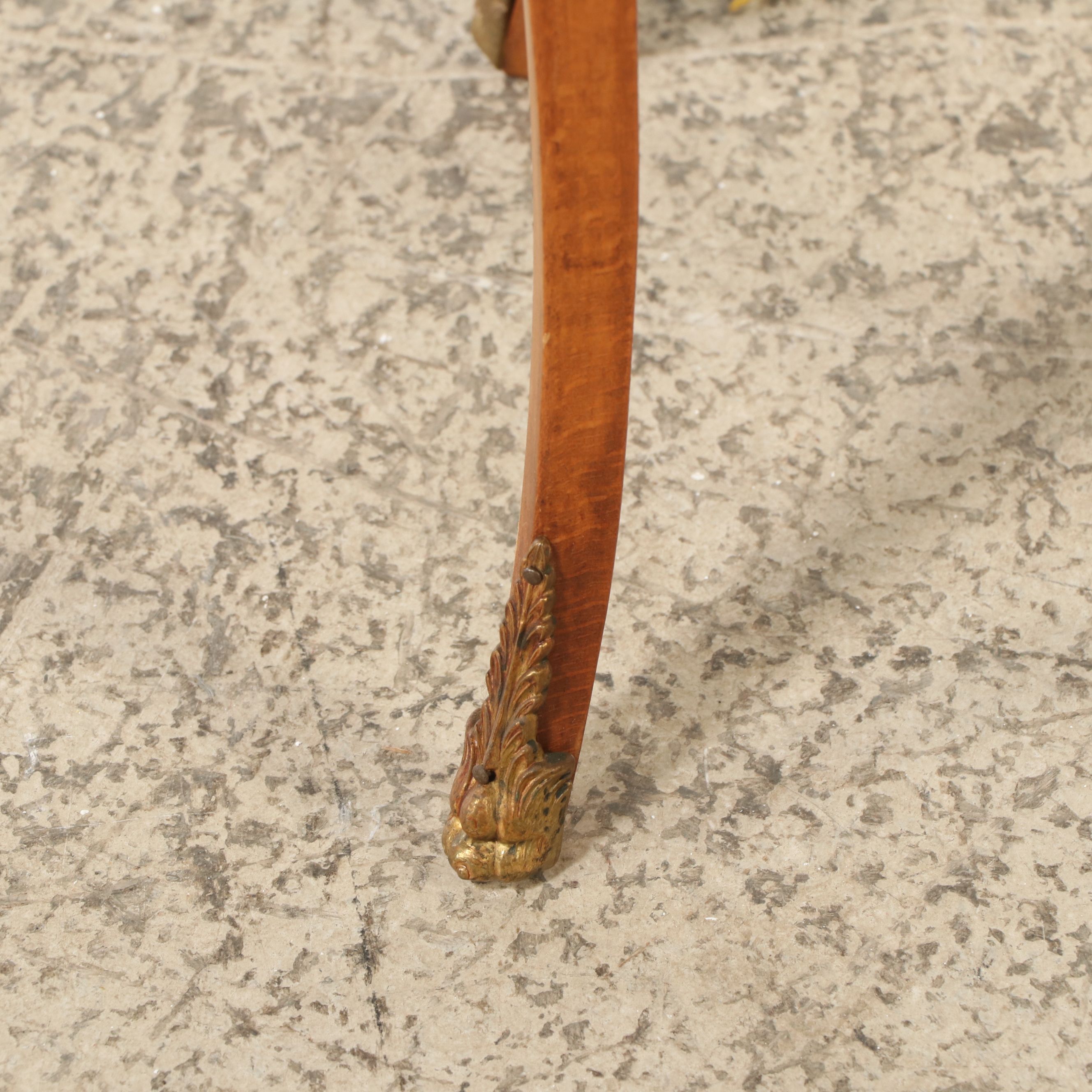 Pair of Louis XV Style Ormolu and Marquetry Inlaid Nightstands, 20th Century
