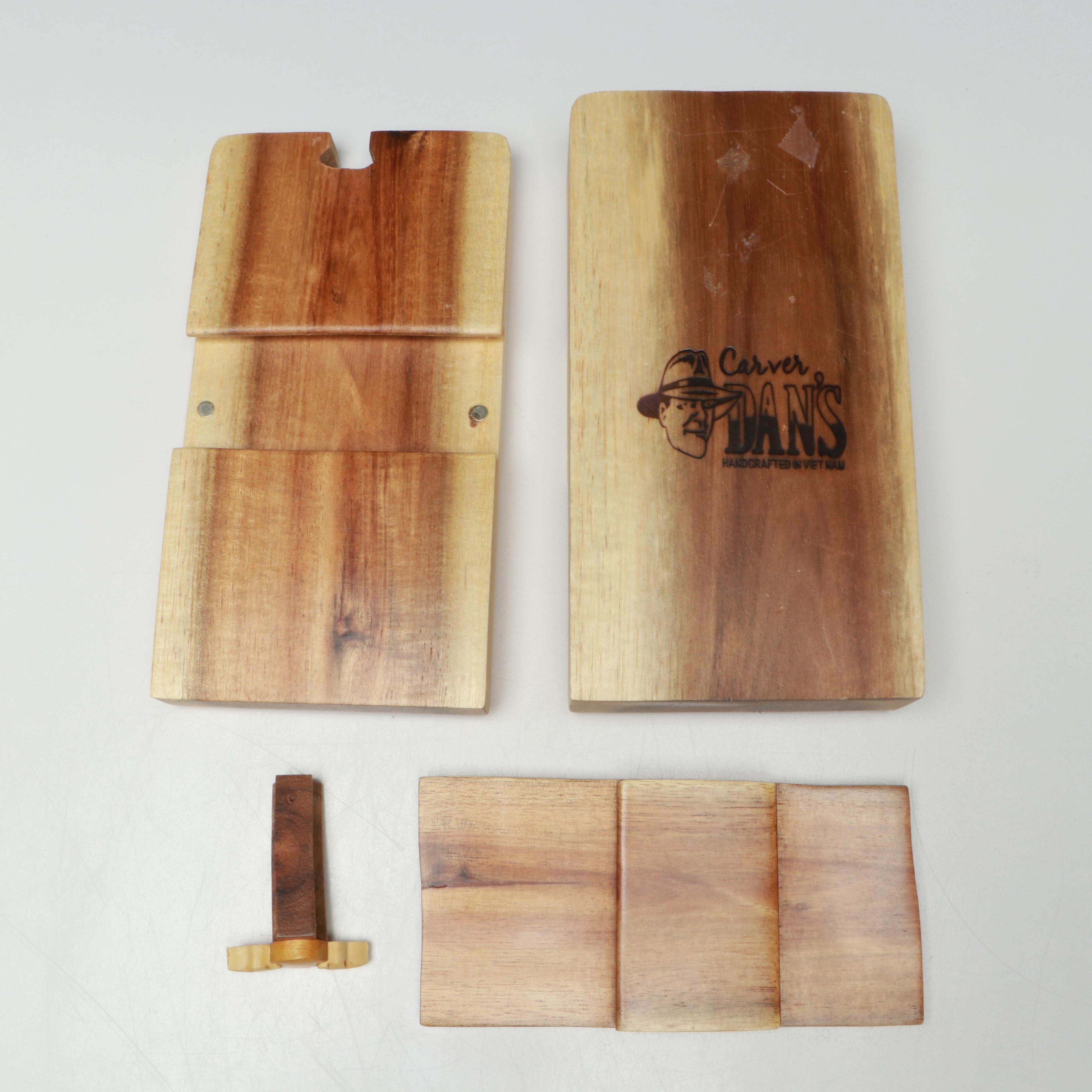 Carver Dan's Intarsia Statue of Liberty Puzzle Box with More Seasonal Décor