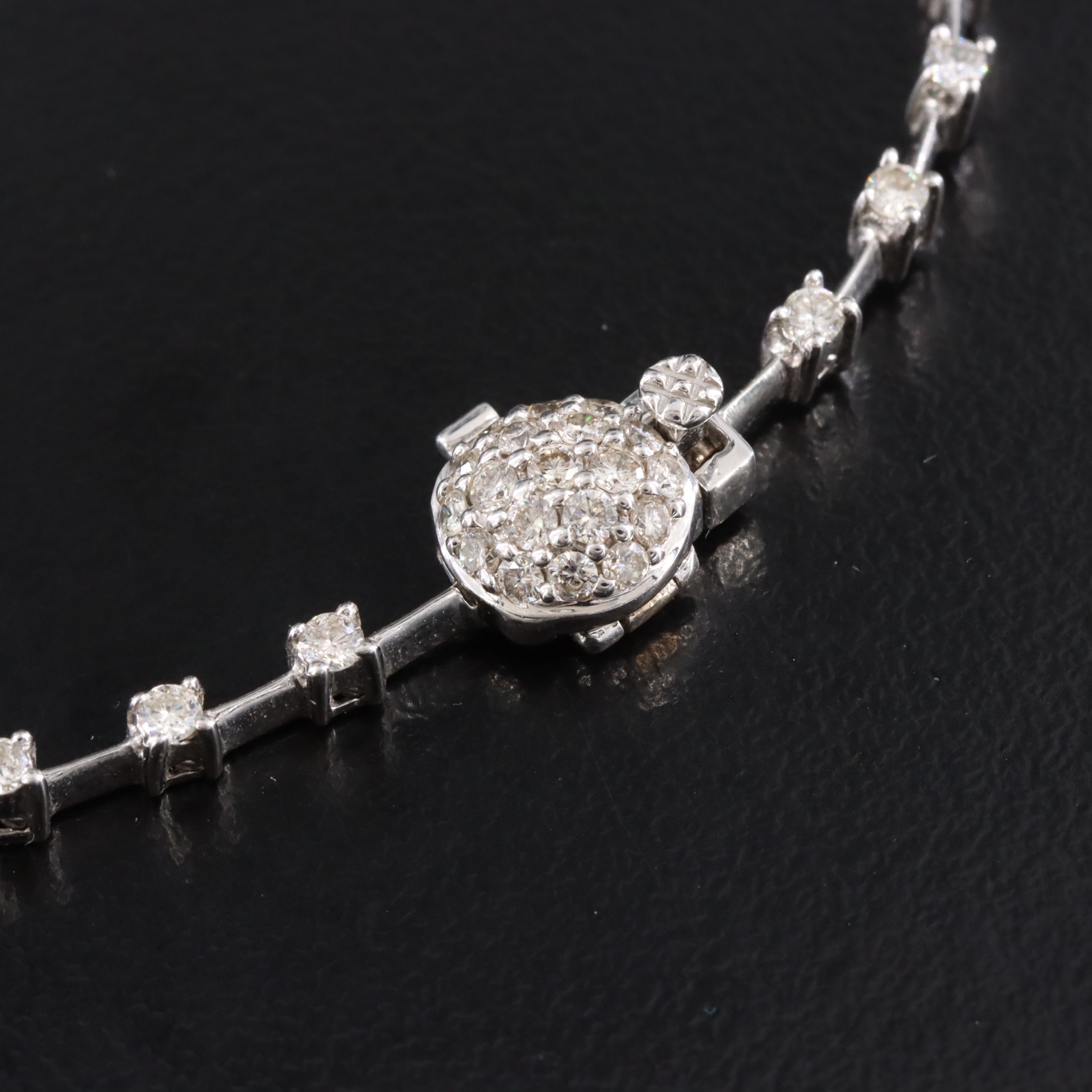 18K 4.67 CTW Diamond Station Necklace