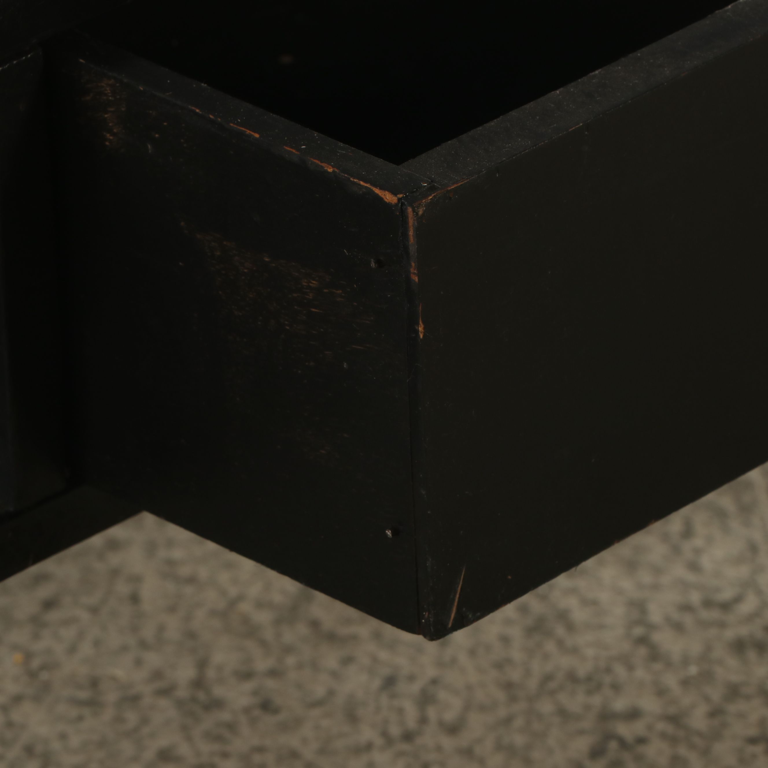 Mid Century Modern Style Painted Wood Single-Drawer Two-Tier Coffee Table