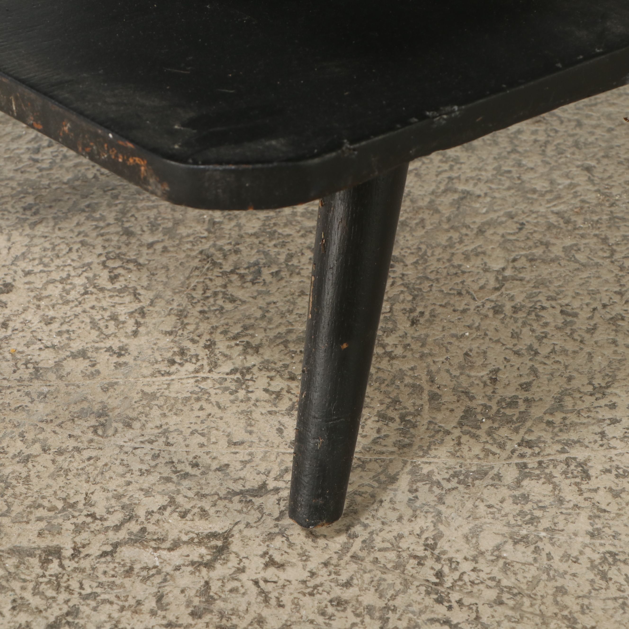 Mid Century Modern Style Painted Wood Single-Drawer Two-Tier Coffee Table