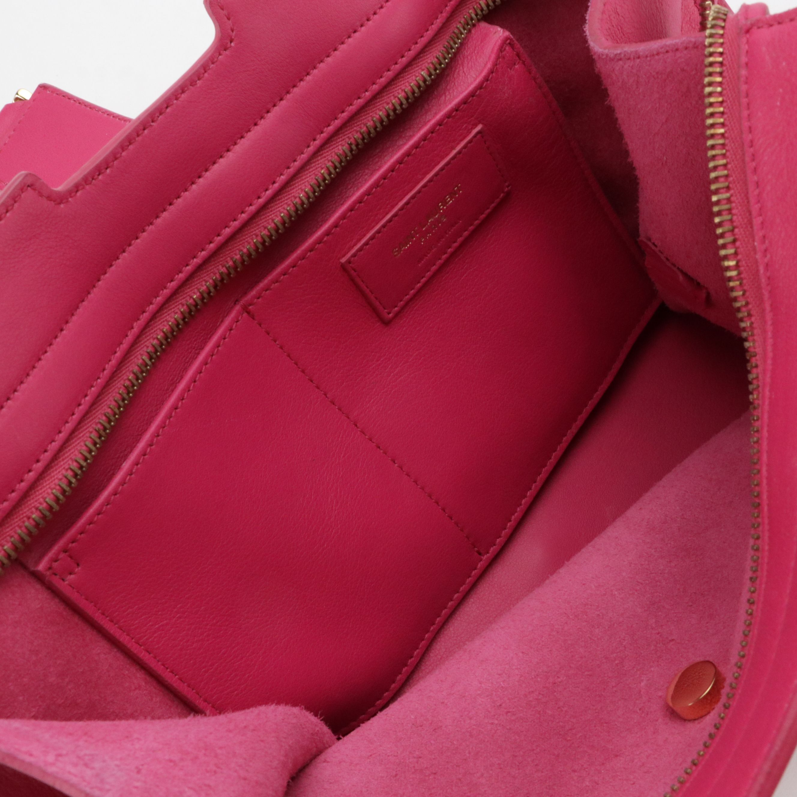 Saint Laurent Two Way Bag in Pink Leather