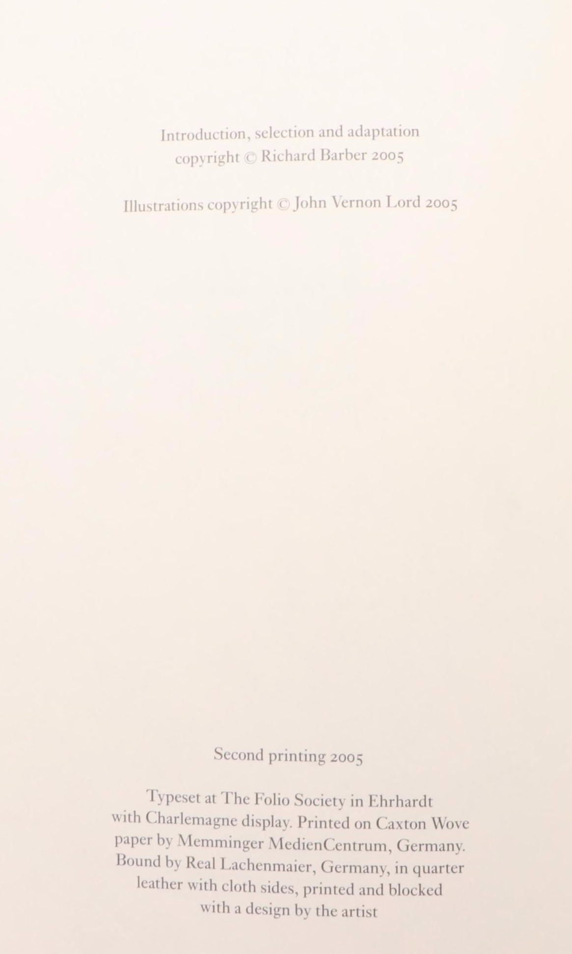 Folio Society "Epics of the Middle Ages" Edited by Richard Barber and More Books